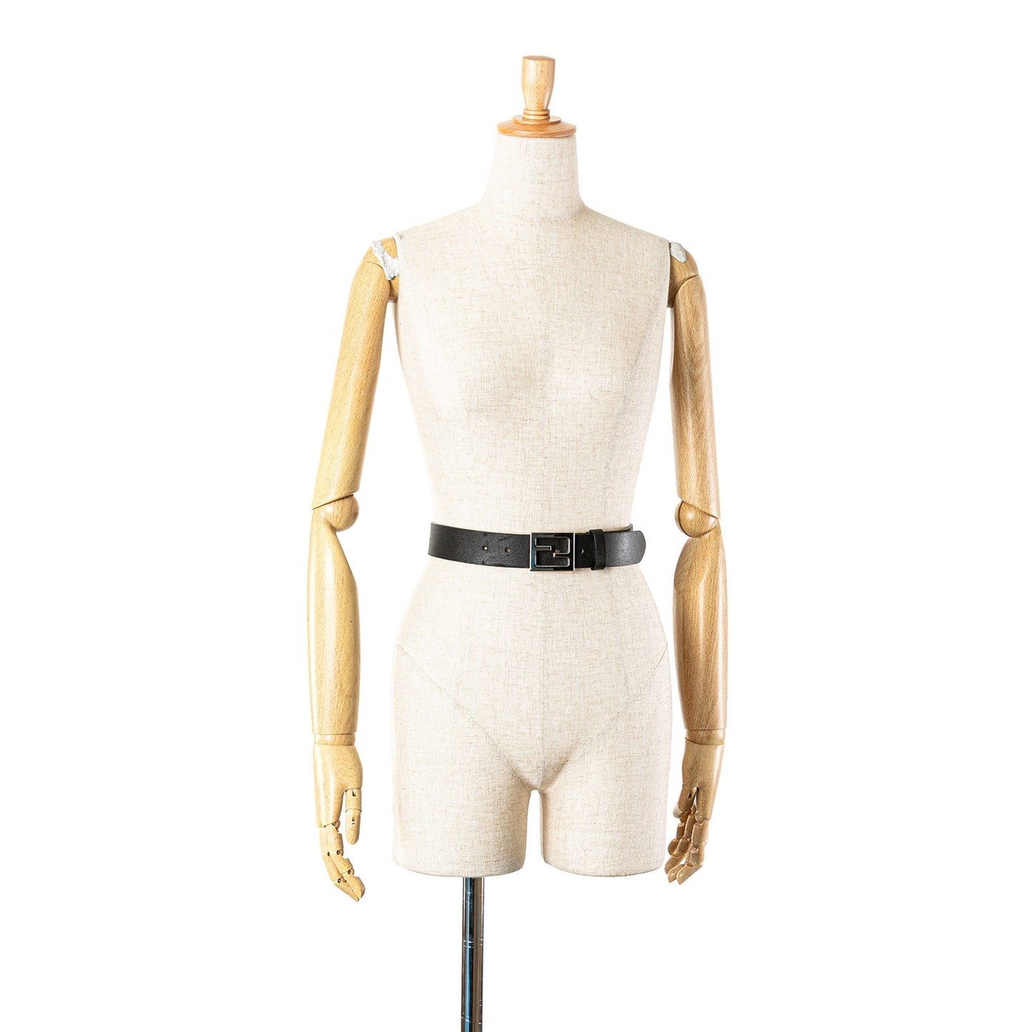Black Fendi Leather Belt
