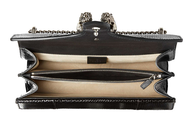 (WMNS) GUCCI Dionysus Leather Single Shoulder Bag Medium Black