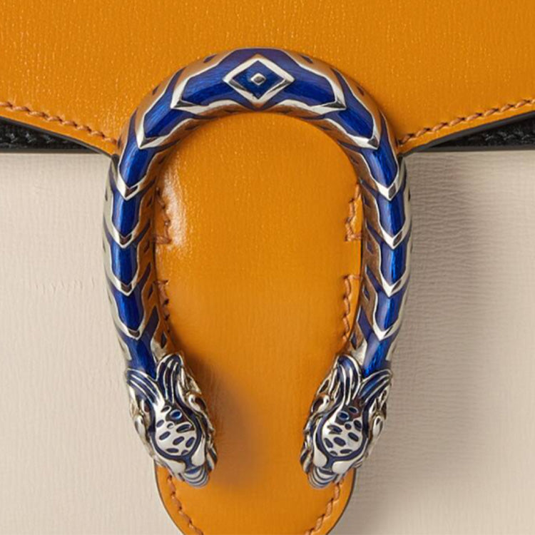 (WMNS) GUCCI Dionysus Leather Single-Shoulder Bag Small Orange/Black/White
