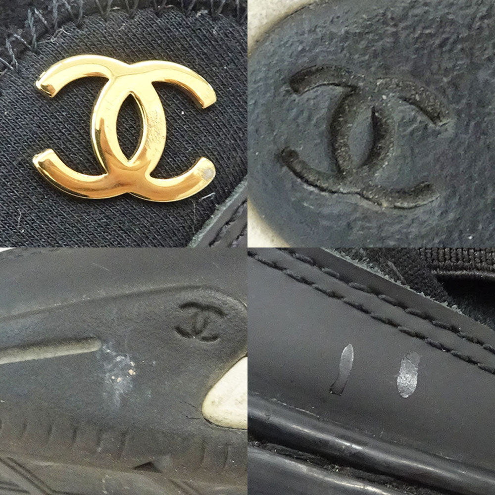 CHANEL G35617 39 COCOMARK CC LOGO SHEEDCARF SKIN BLACK FASHION APAREL LADY WOMEN SHOES BAG