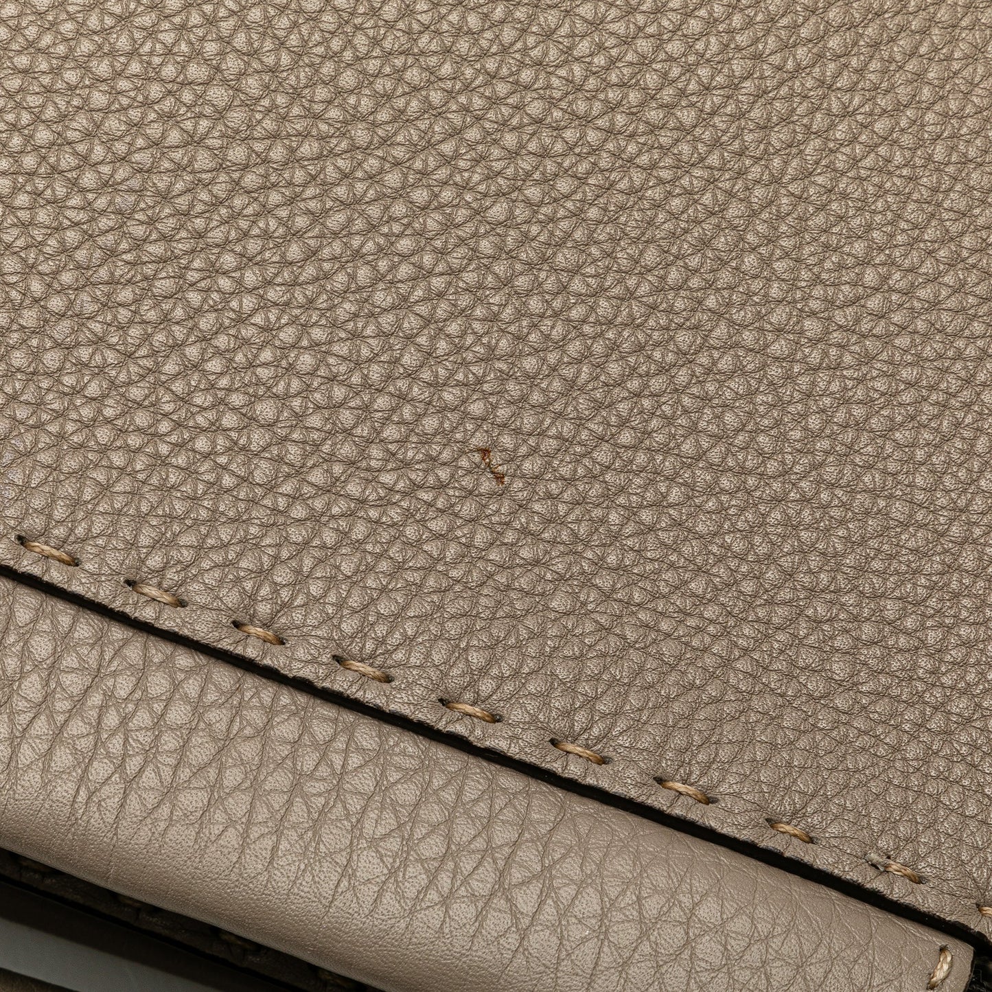 Beige Fendi Sue Tilley Mini Calfskin Romano Selleria Banana Peekaboo Iconic Fit Satchel