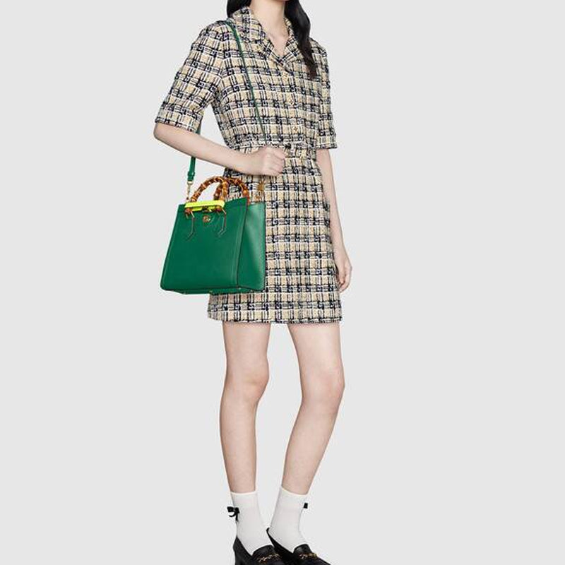 (WMNS) GUCCI Diana Series Hand Bag Small Green