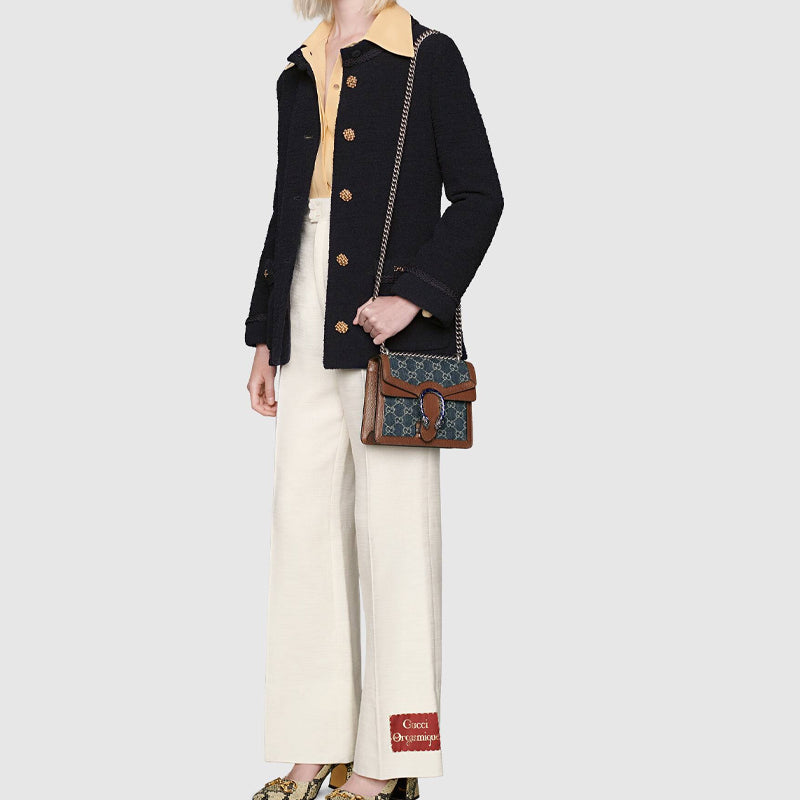 (WMNS) GUCCI Dionysus Single Shoulder Bag Mini Blue/Brown