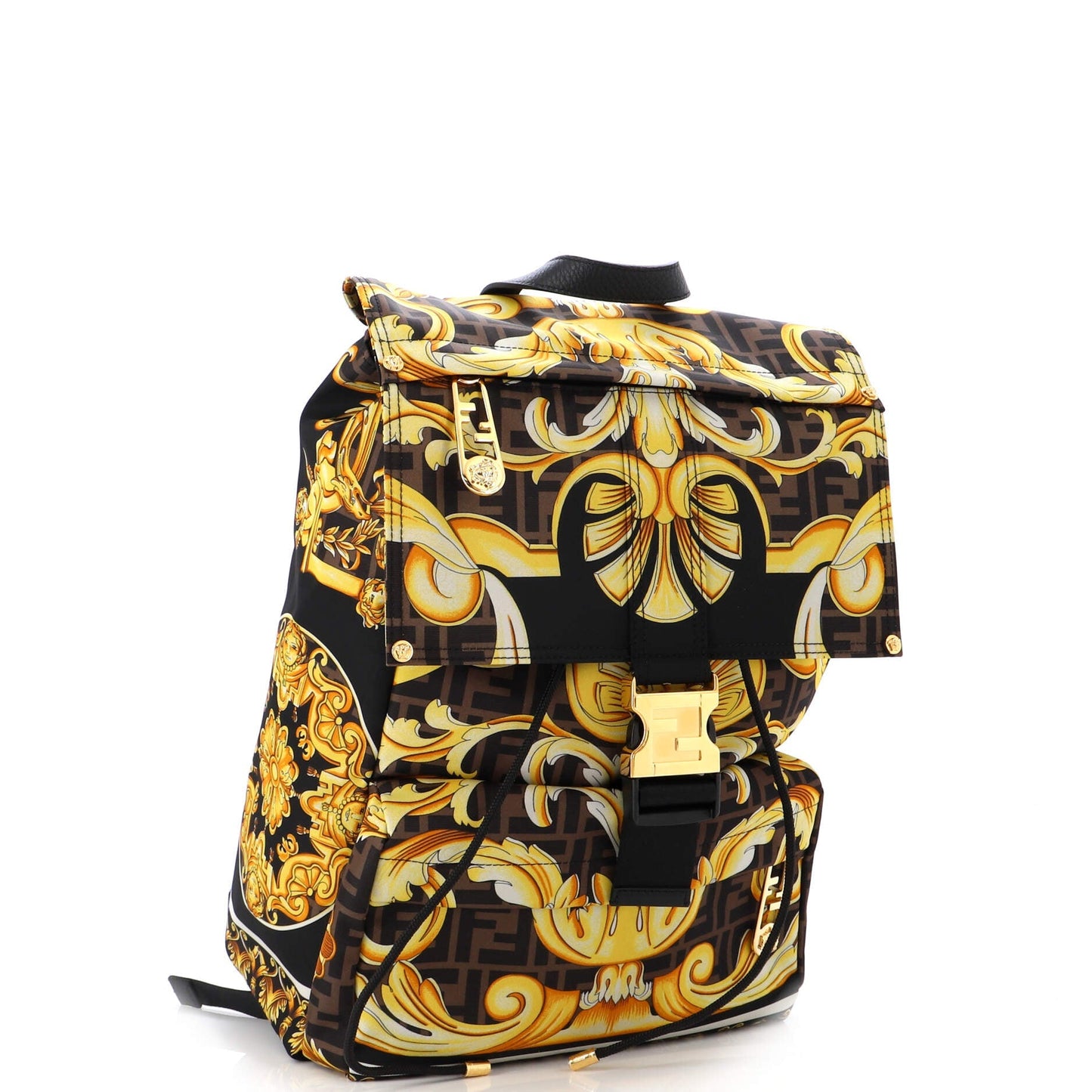 x Versace Fendace Fendiness Backpack Printed Zucca Nylon Medium
