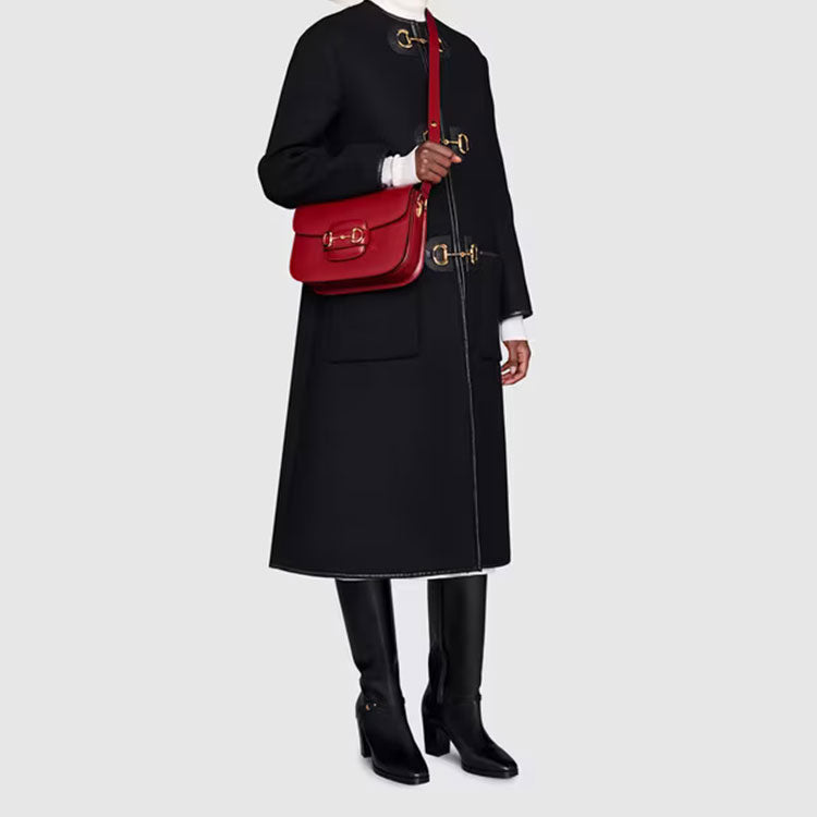 (WMNS) GUCCI 1955Button Vintage Single Shoulder Bag Red