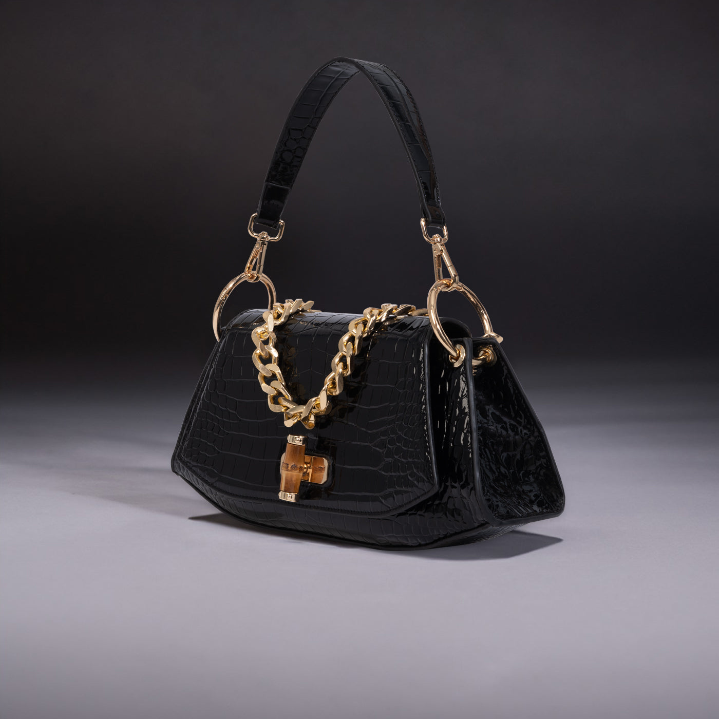 Bamboo Croc Shoulder Gerald Bags