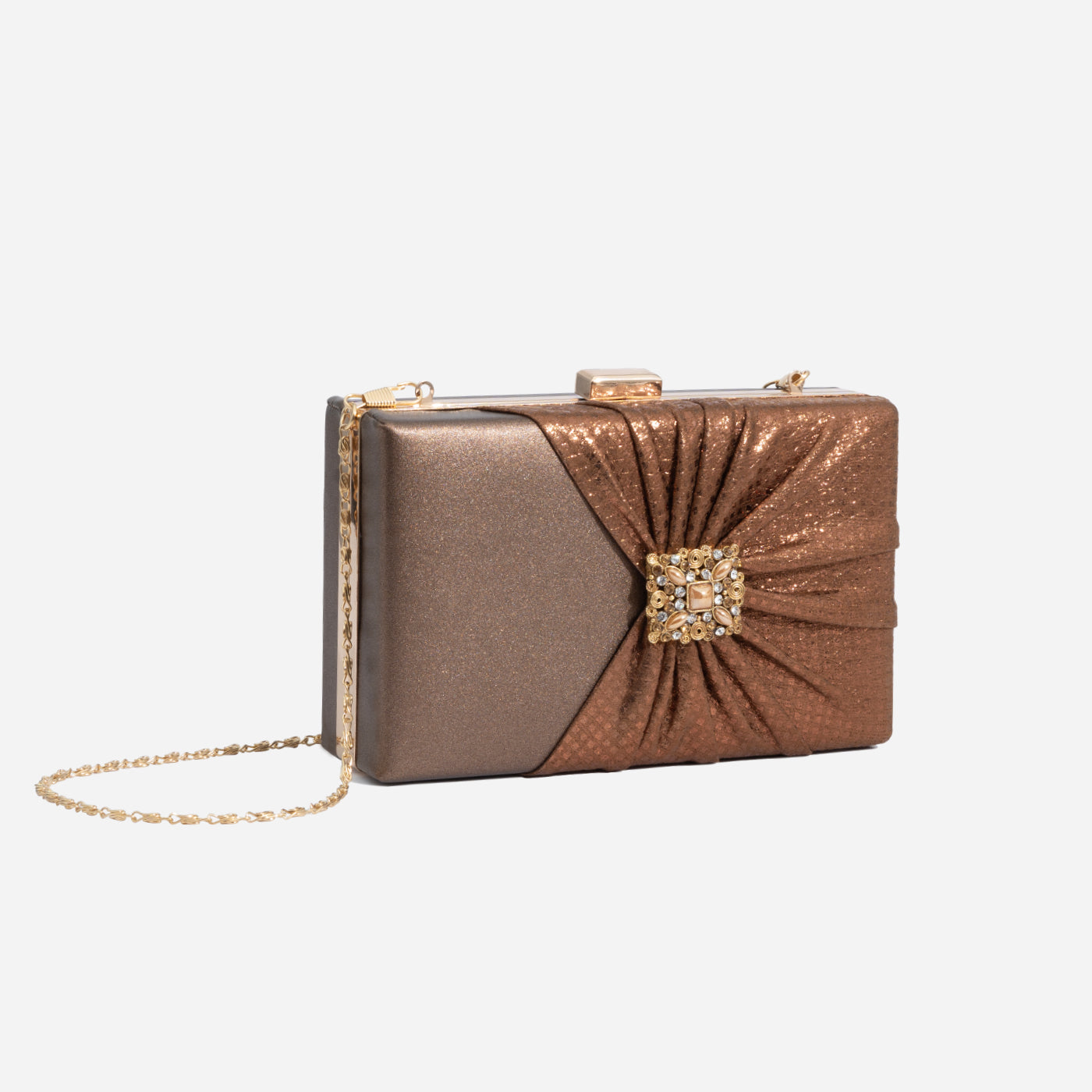 Bronza Brooch Clutch Gerald Bags