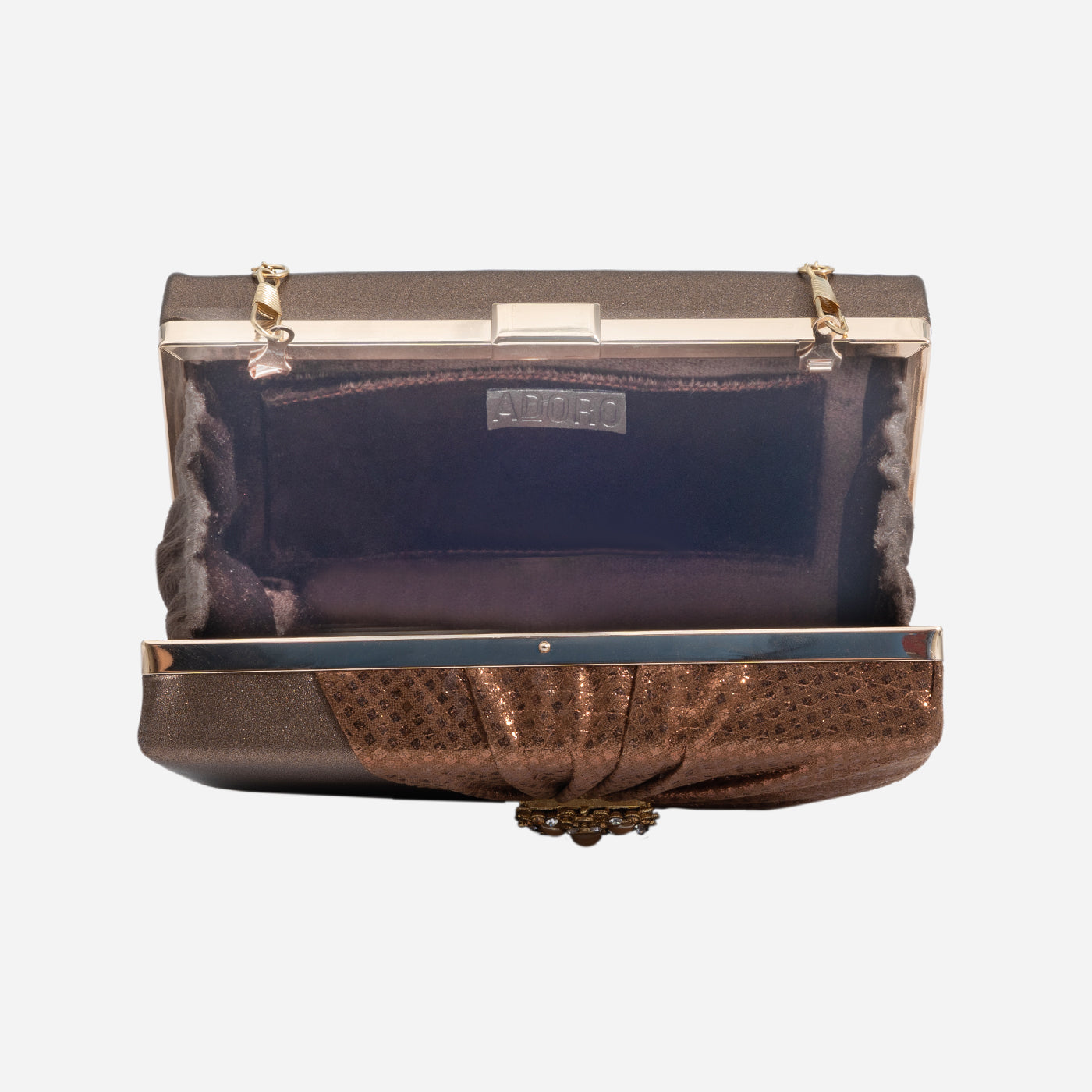 Bronza Brooch Clutch Gerald Bags