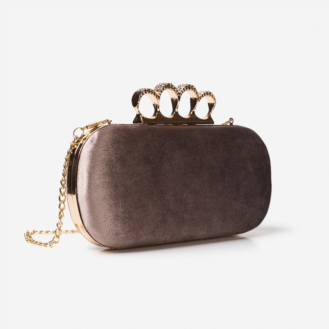 Buckled Glossy Clutch Gerald Bags