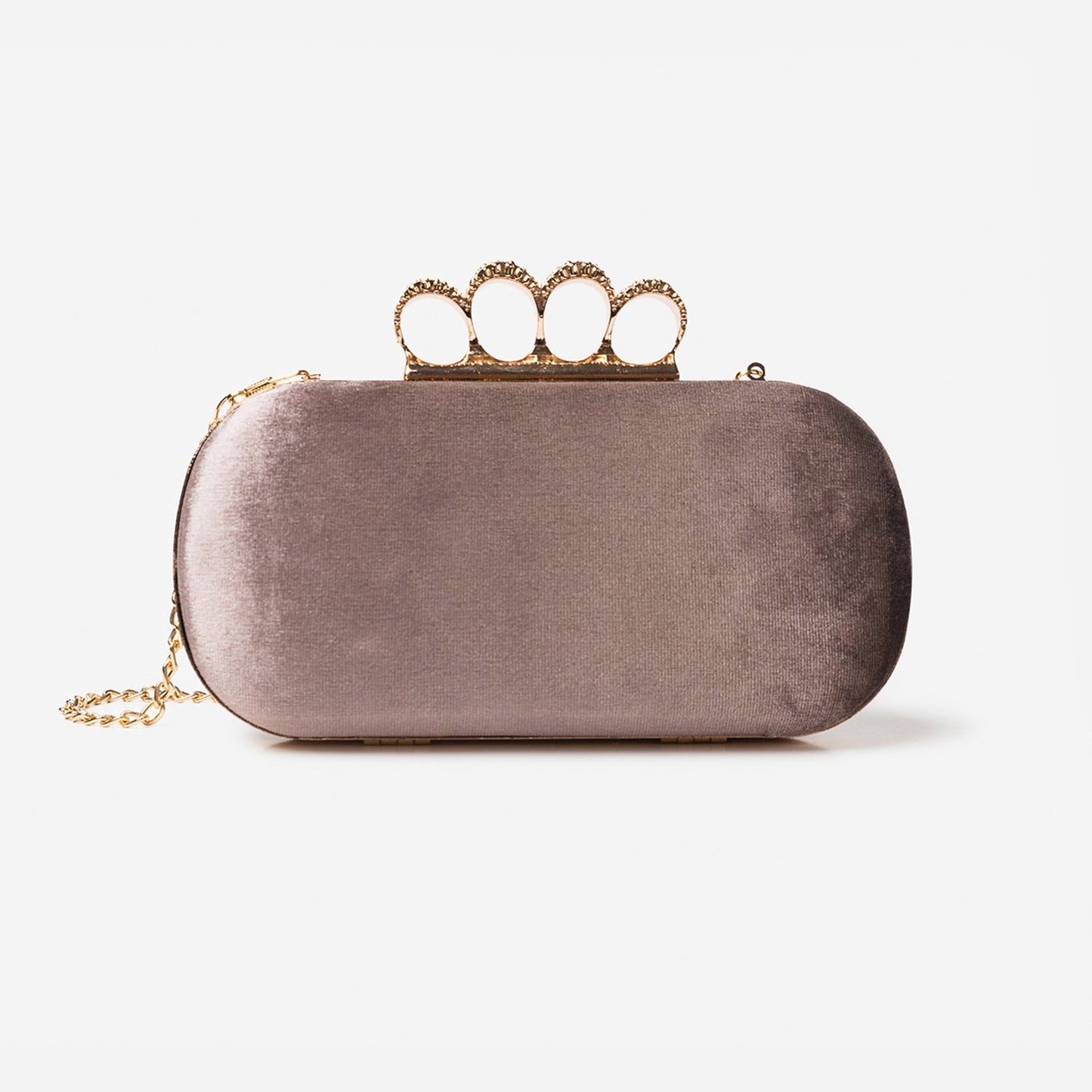 Buckled Glossy Clutch Gerald Bags