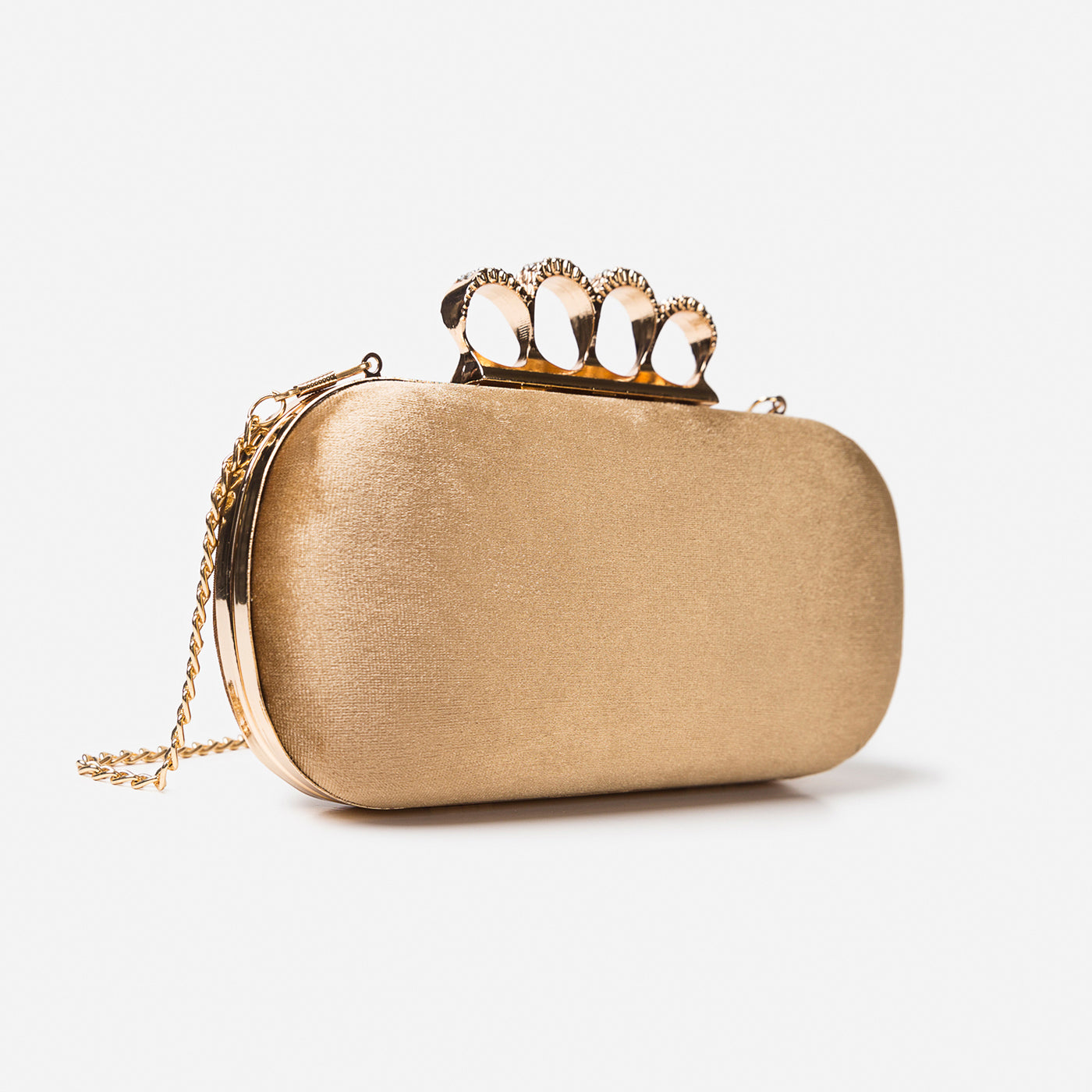 Buckled Glossy Clutch Gerald Bags