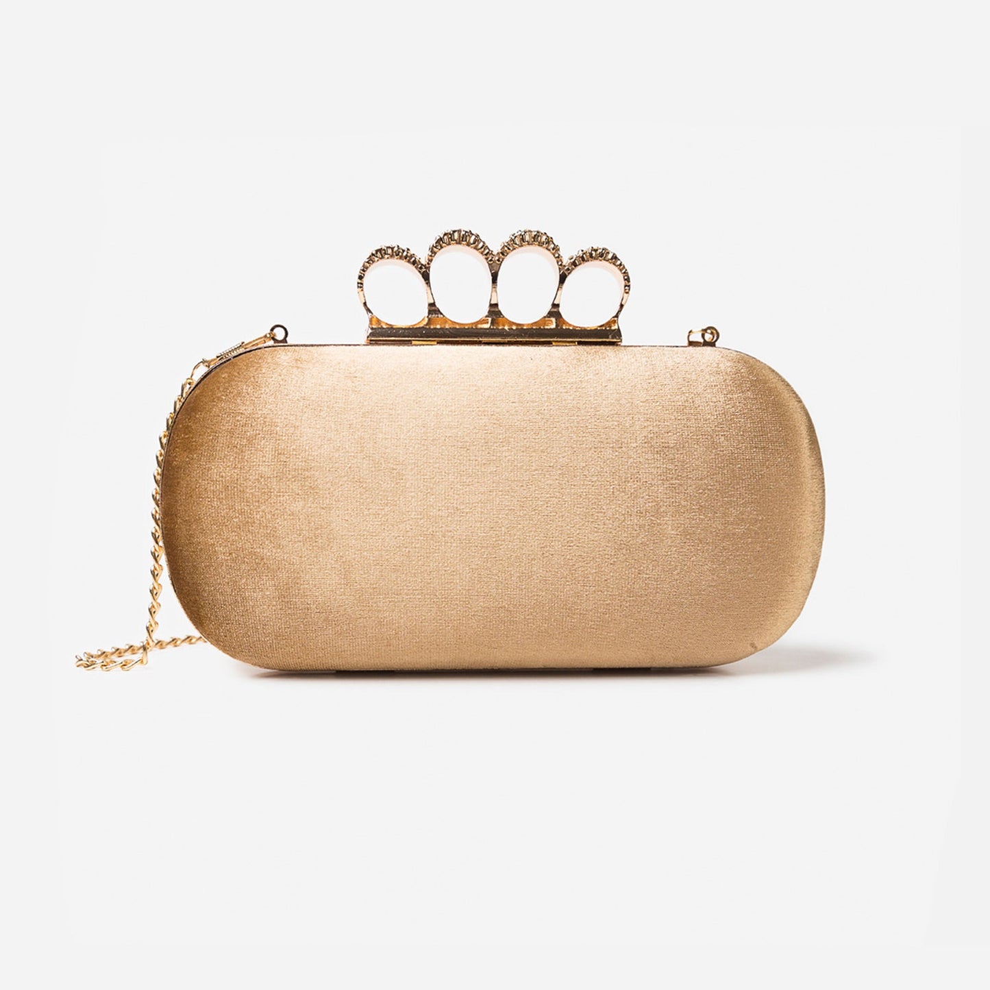 Buckled Glossy Clutch Gerald Bags