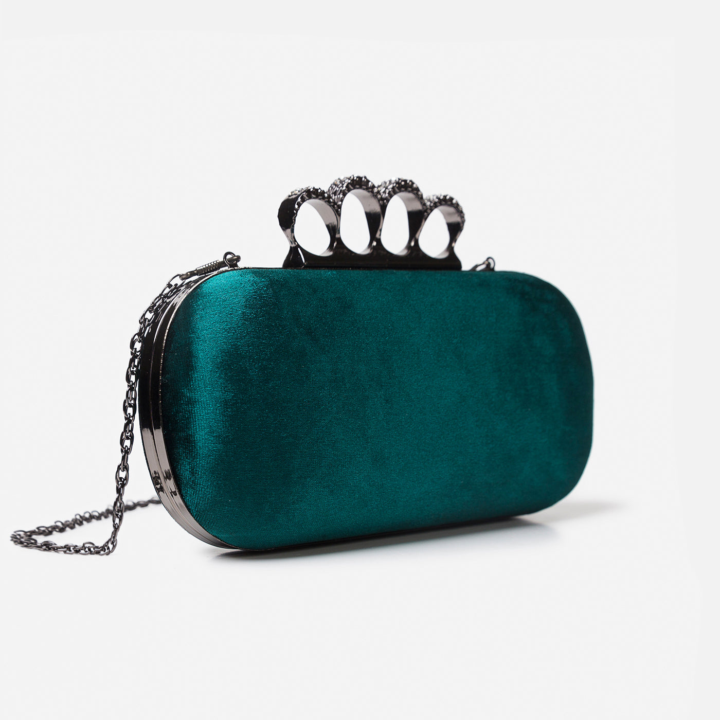 Buckled Glossy Clutch Gerald Bags
