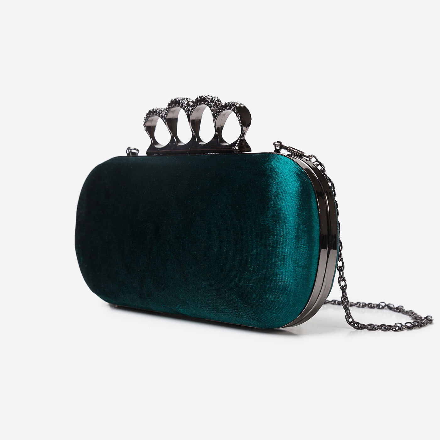 Buckled Glossy Clutch Gerald Bags