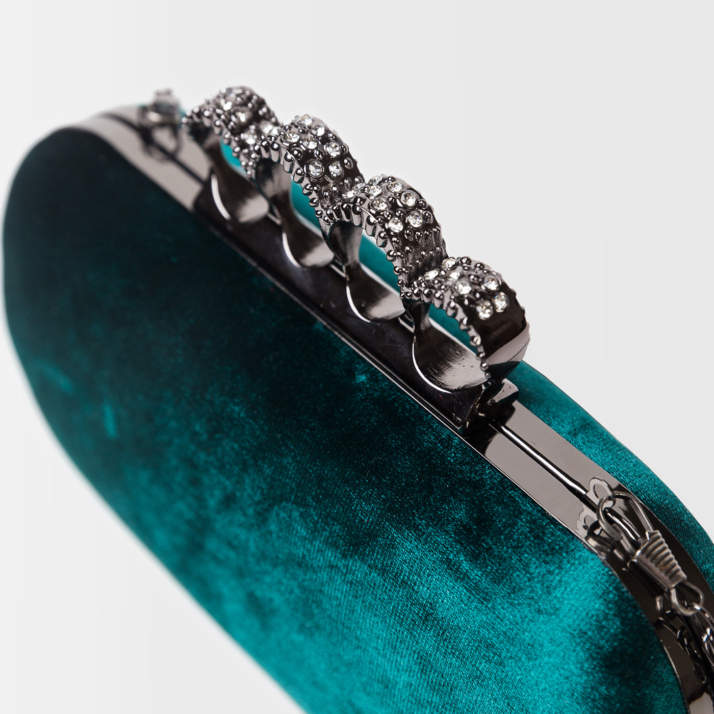 Buckled Glossy Clutch Gerald Bags