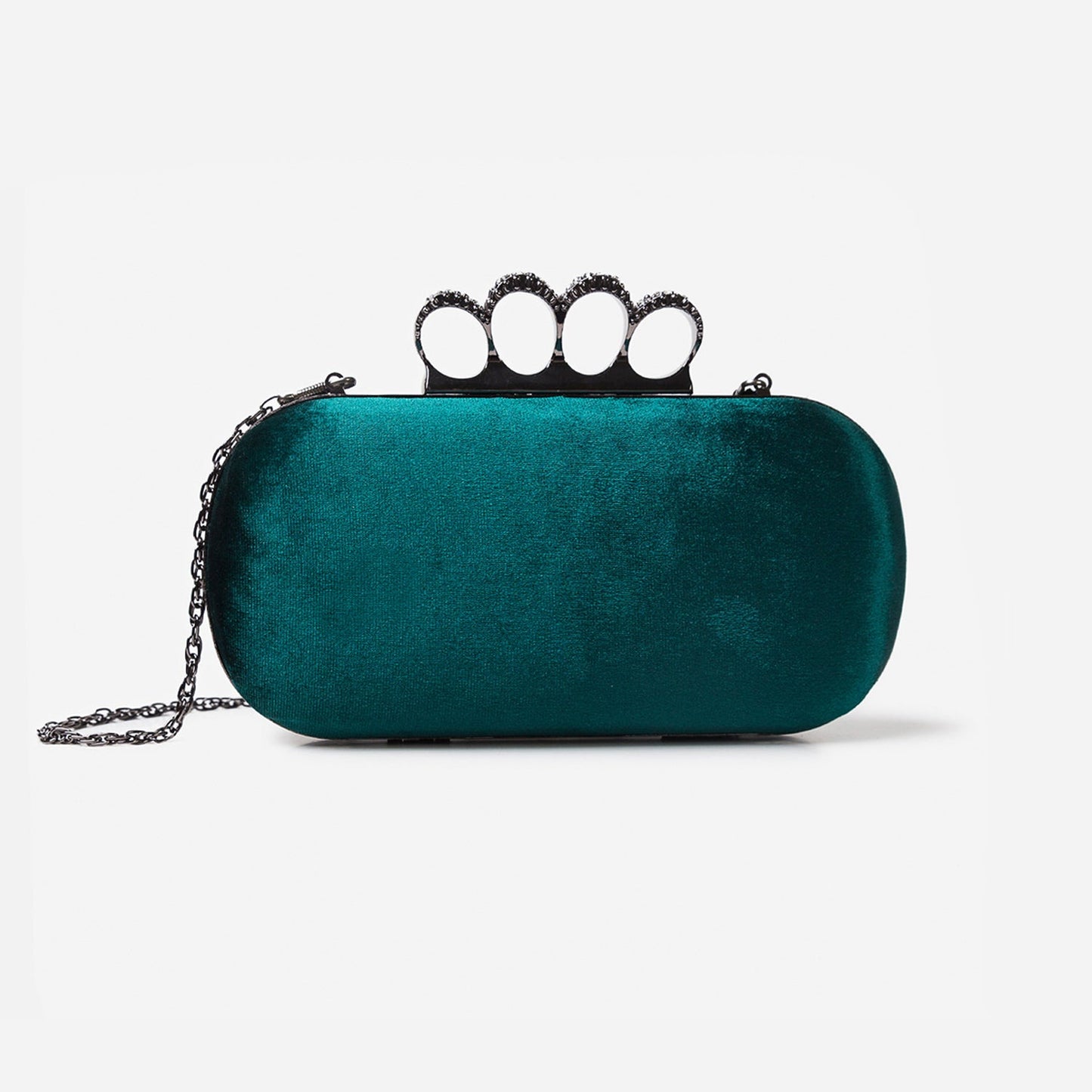Buckled Glossy Clutch Gerald Bags