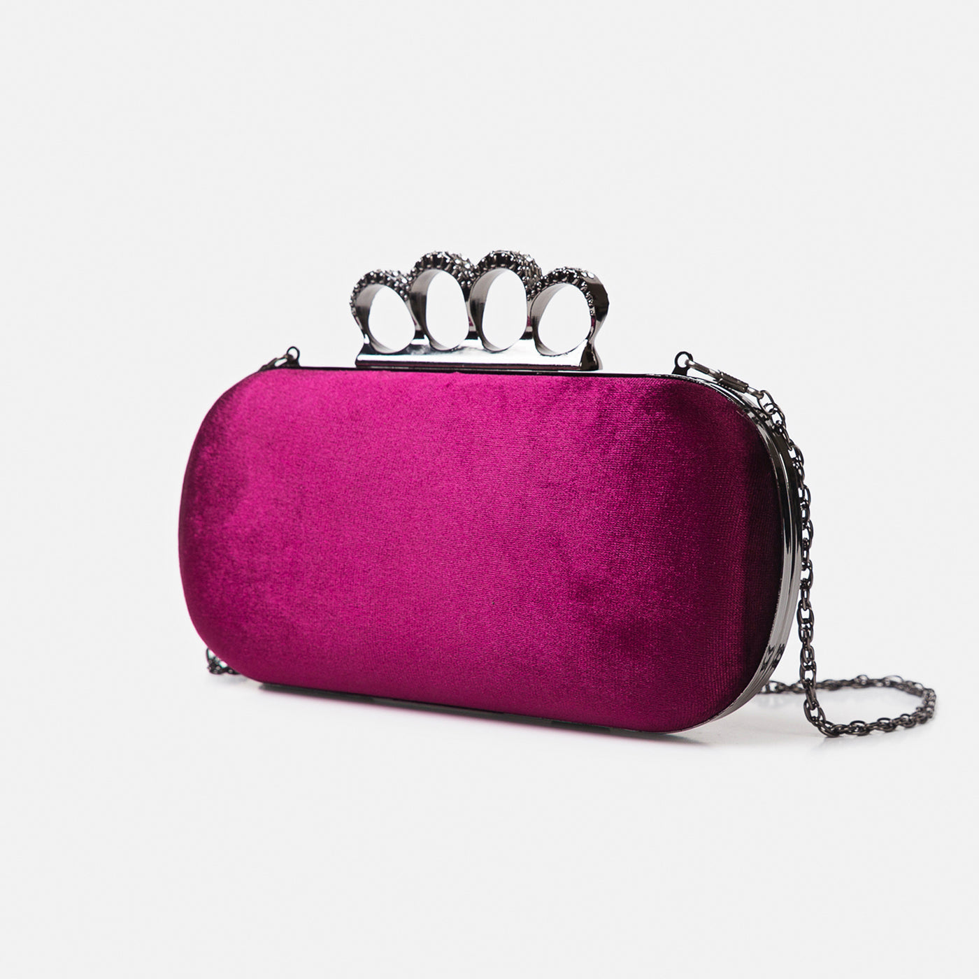 Buckled Glossy Clutch Gerald Bags