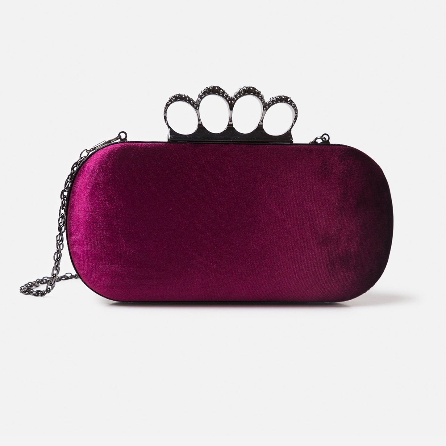 Buckled Glossy Clutch Gerald Bags