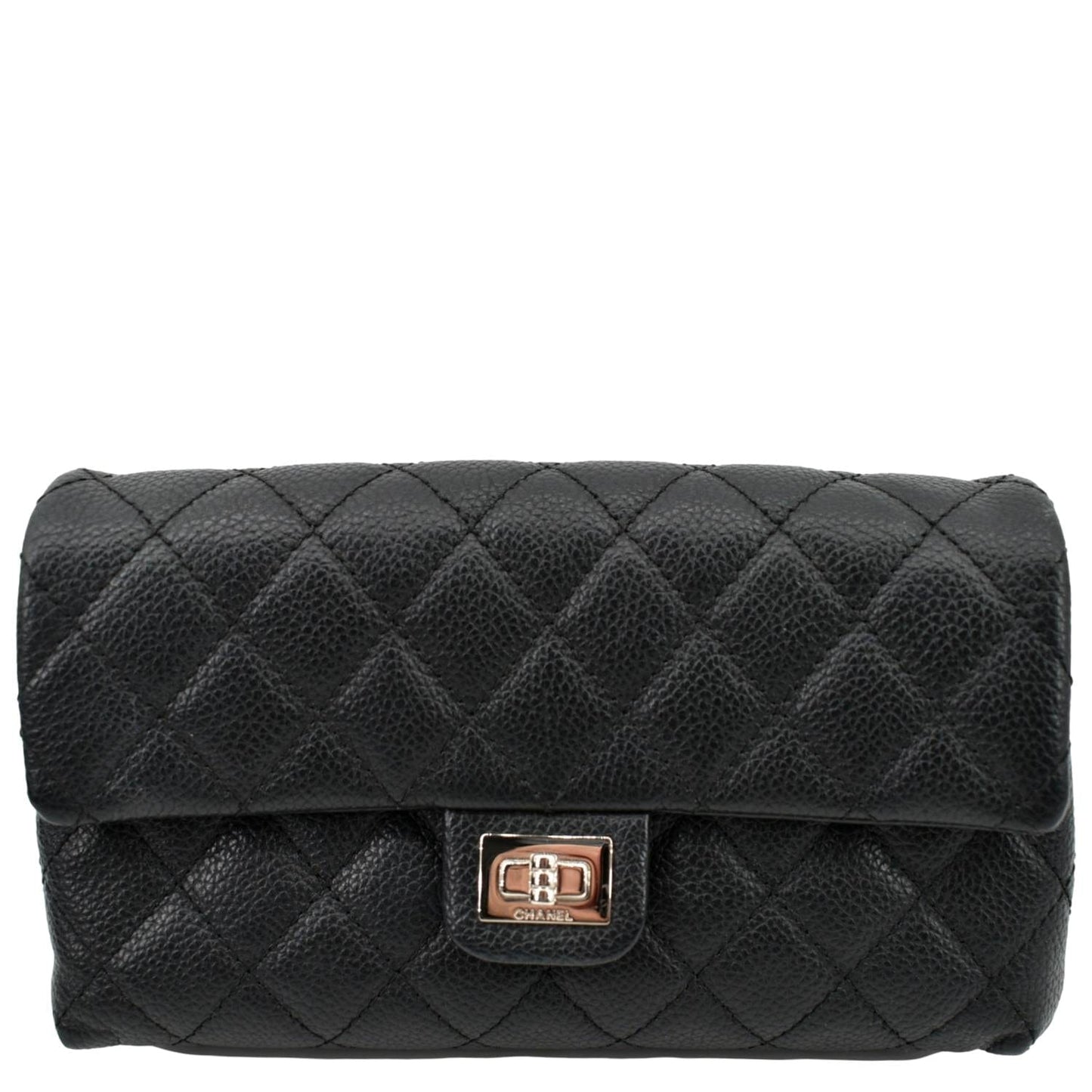 CHANEL Reissue Flap Grained Leather Waist Belt Bag Black