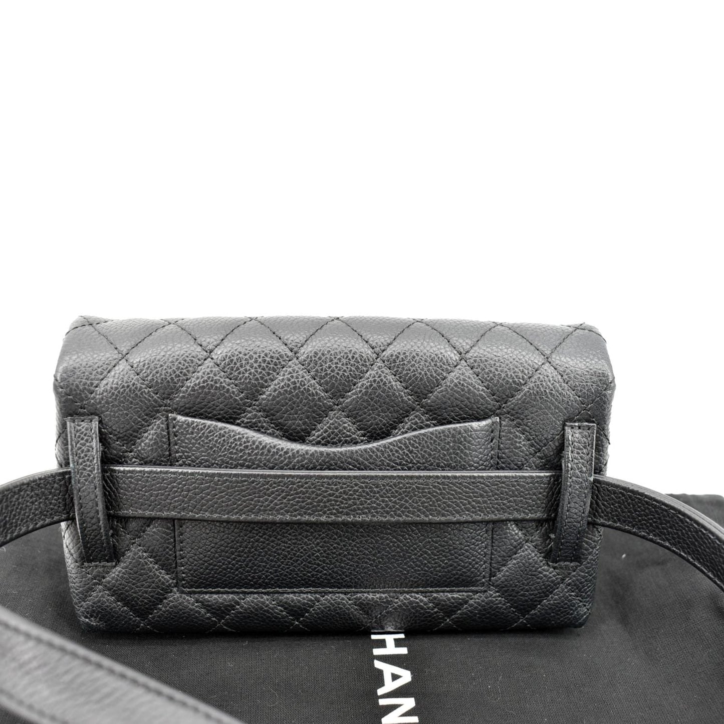 CHANEL Reissue Flap Grained Leather Waist Belt Bag Black