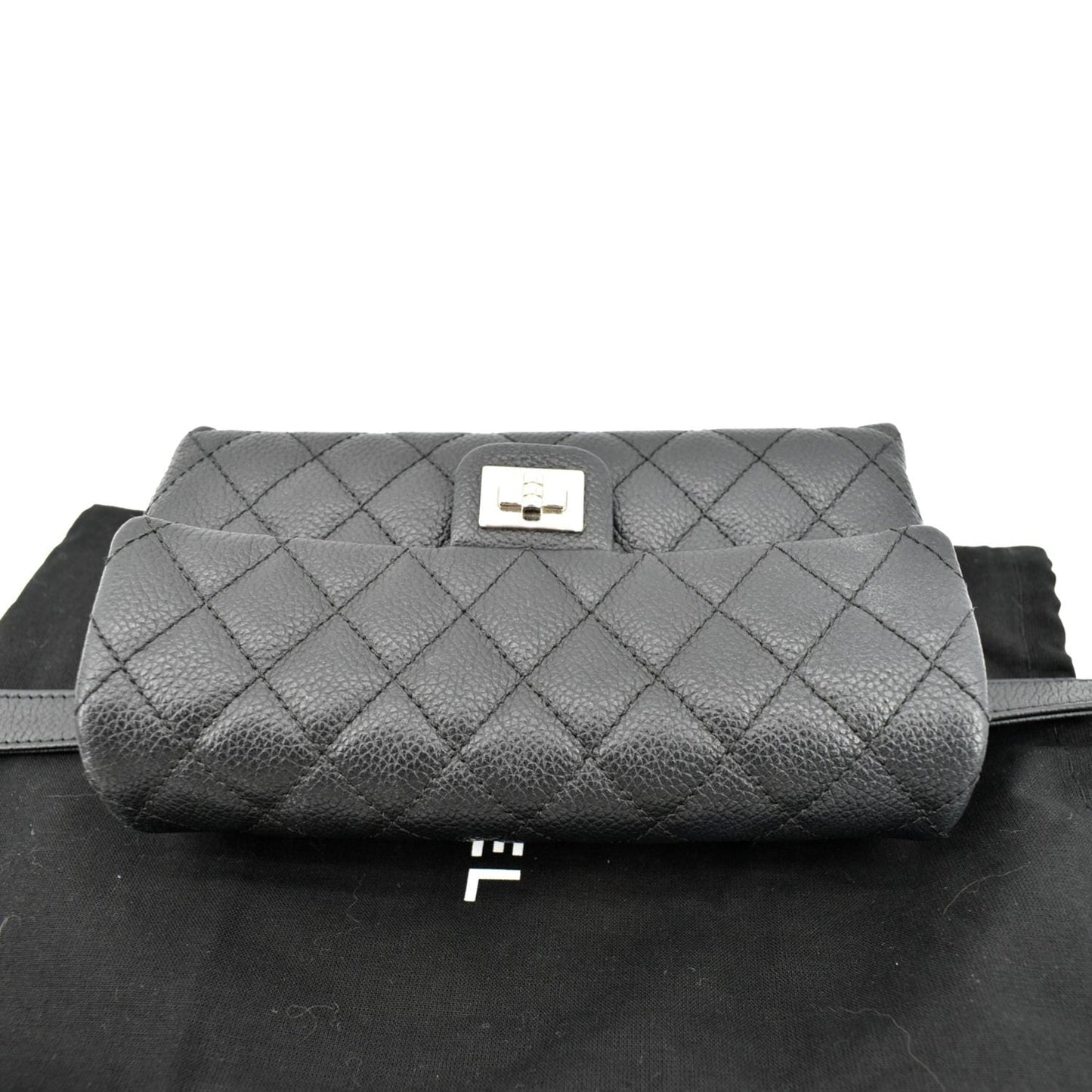 CHANEL Reissue Flap Grained Leather Waist Belt Bag Black