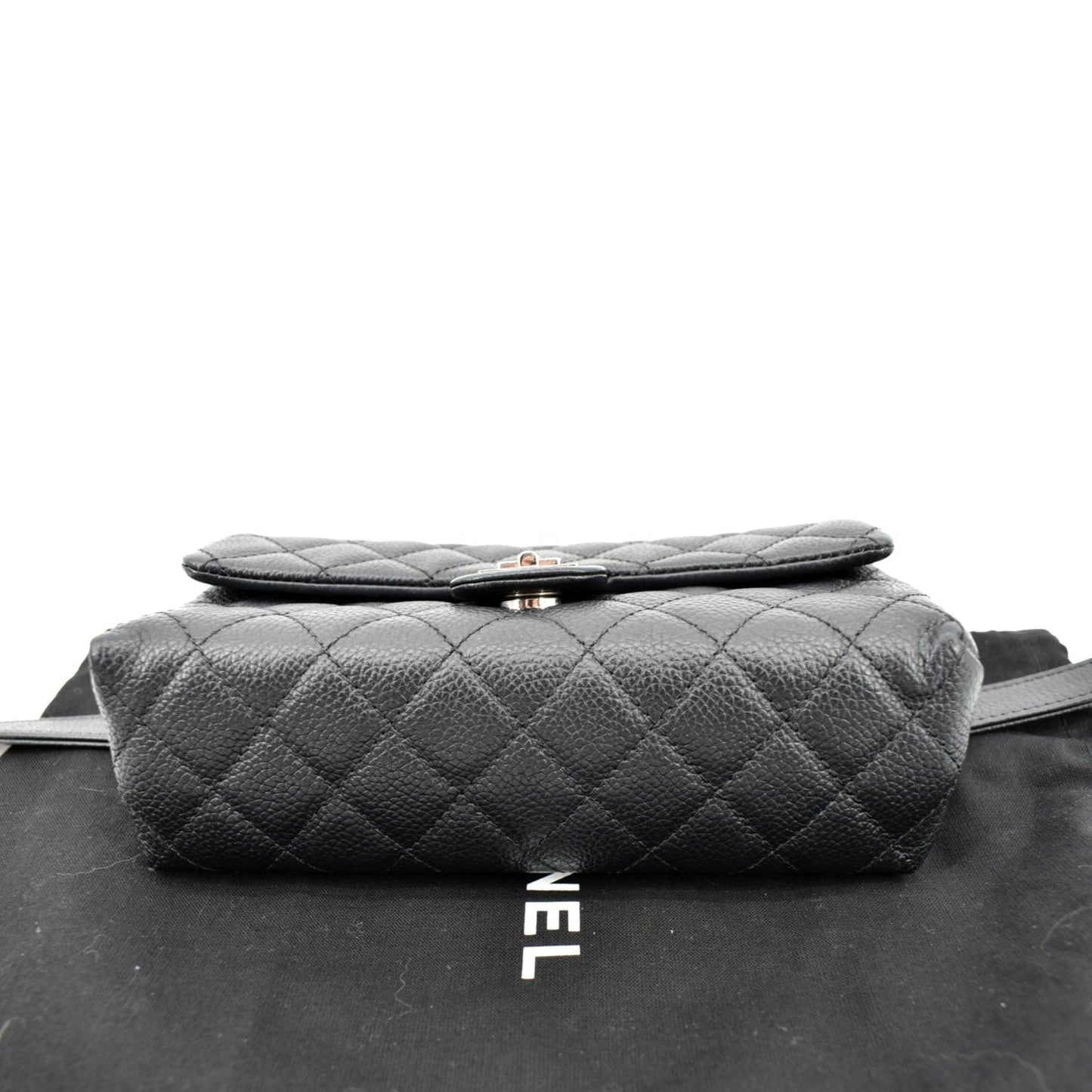 CHANEL Reissue Flap Grained Leather Waist Belt Bag Black