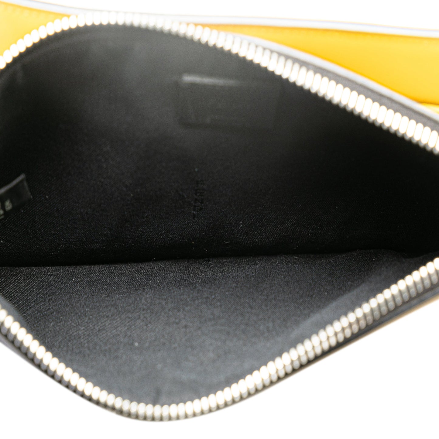 Black Fendi Leather Monster Wallet on Strap Crossbody Bag