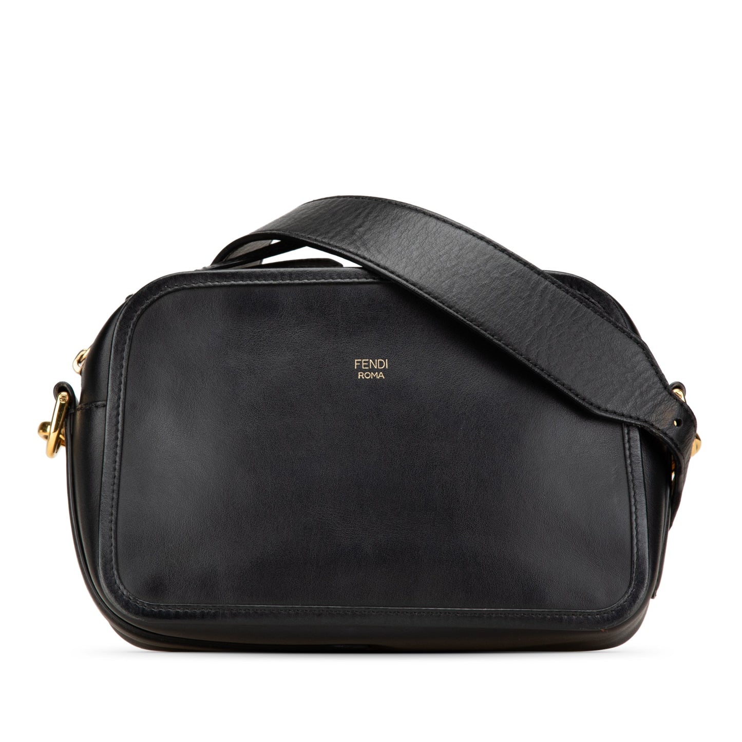 Black Fendi Calfskin F is Fendi Camera Bag
