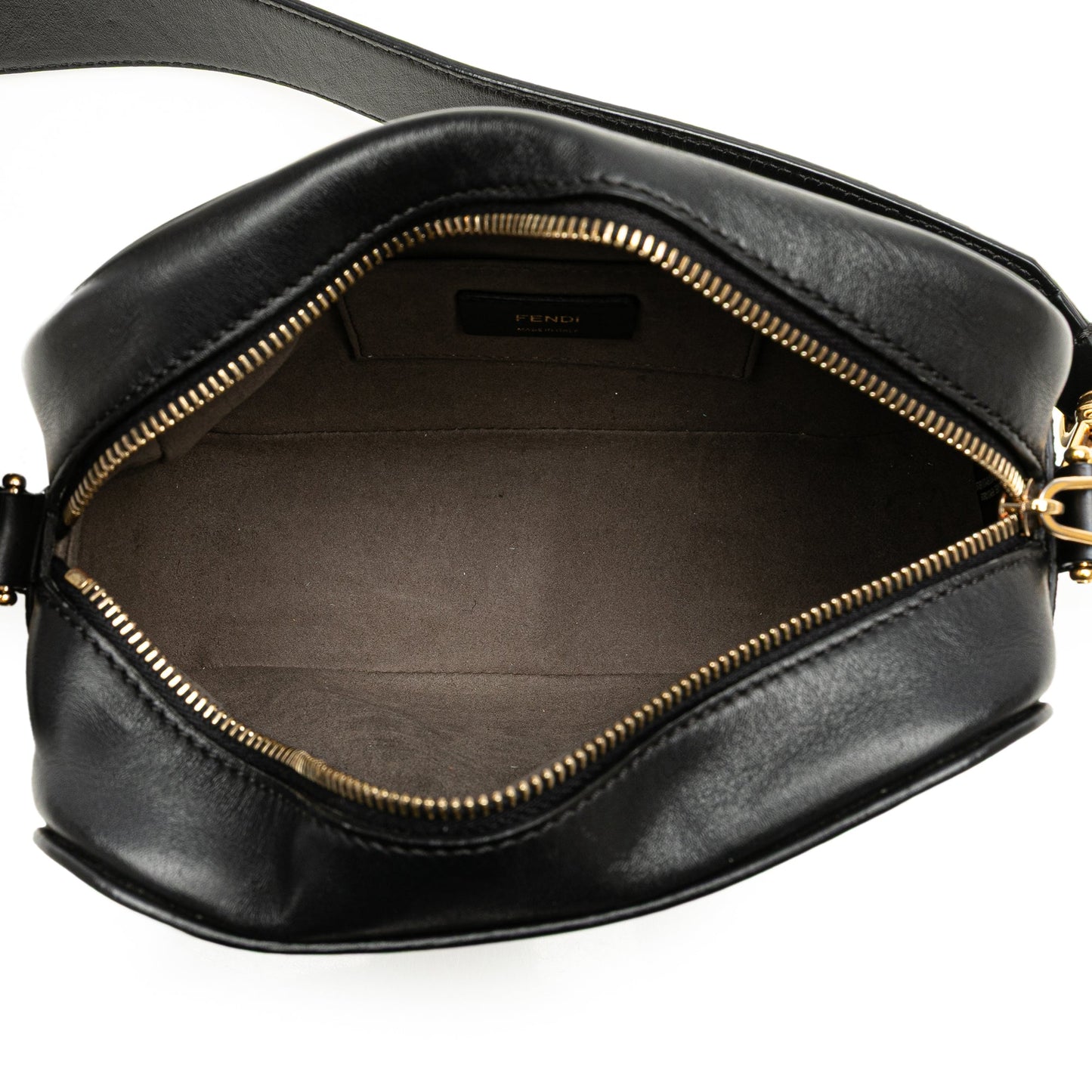 Black Fendi Calfskin F is Fendi Camera Bag