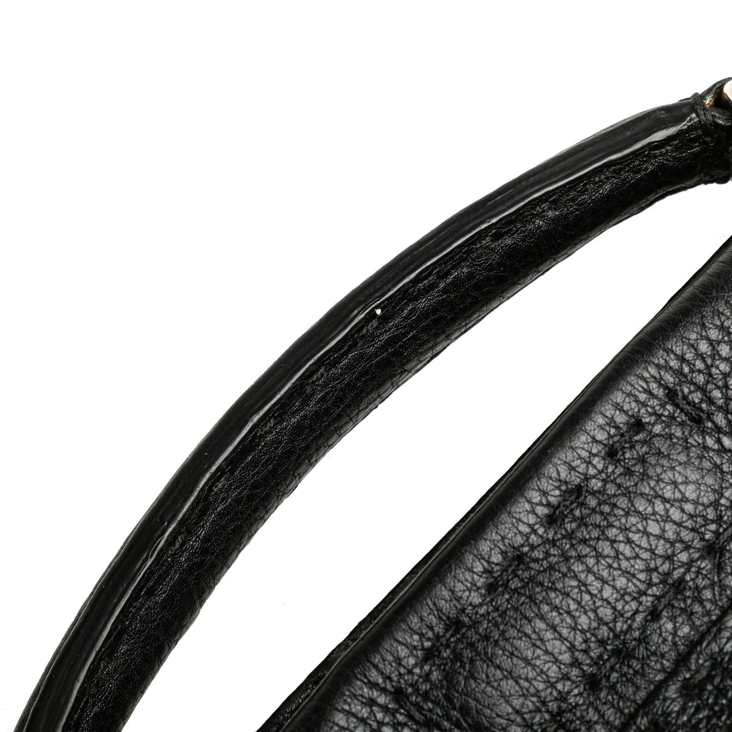 Black Fendi Large Leather Selleria Peekaboo Iconic Fit Bag