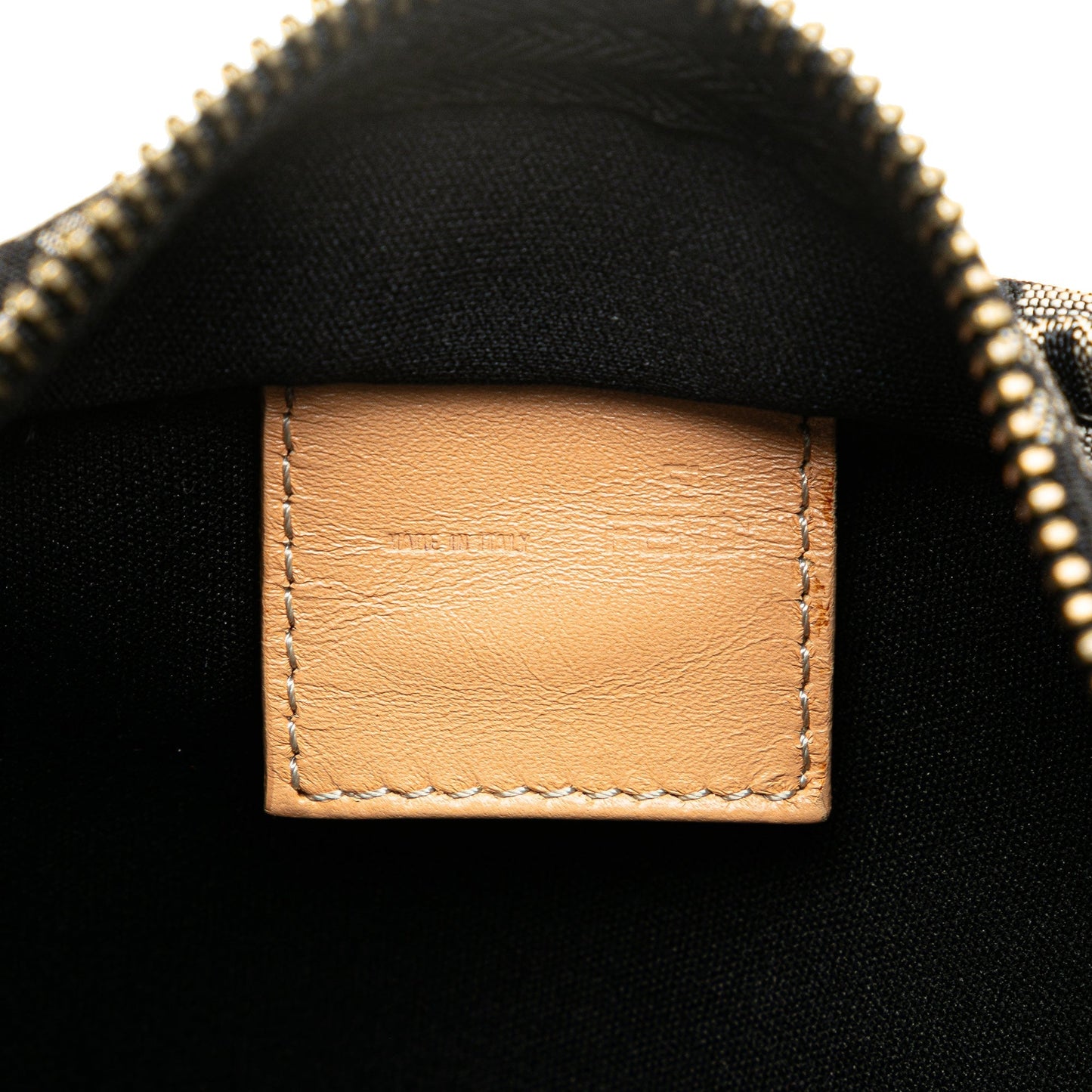 Black Fendi Mini Zucchino Canvas Handbag