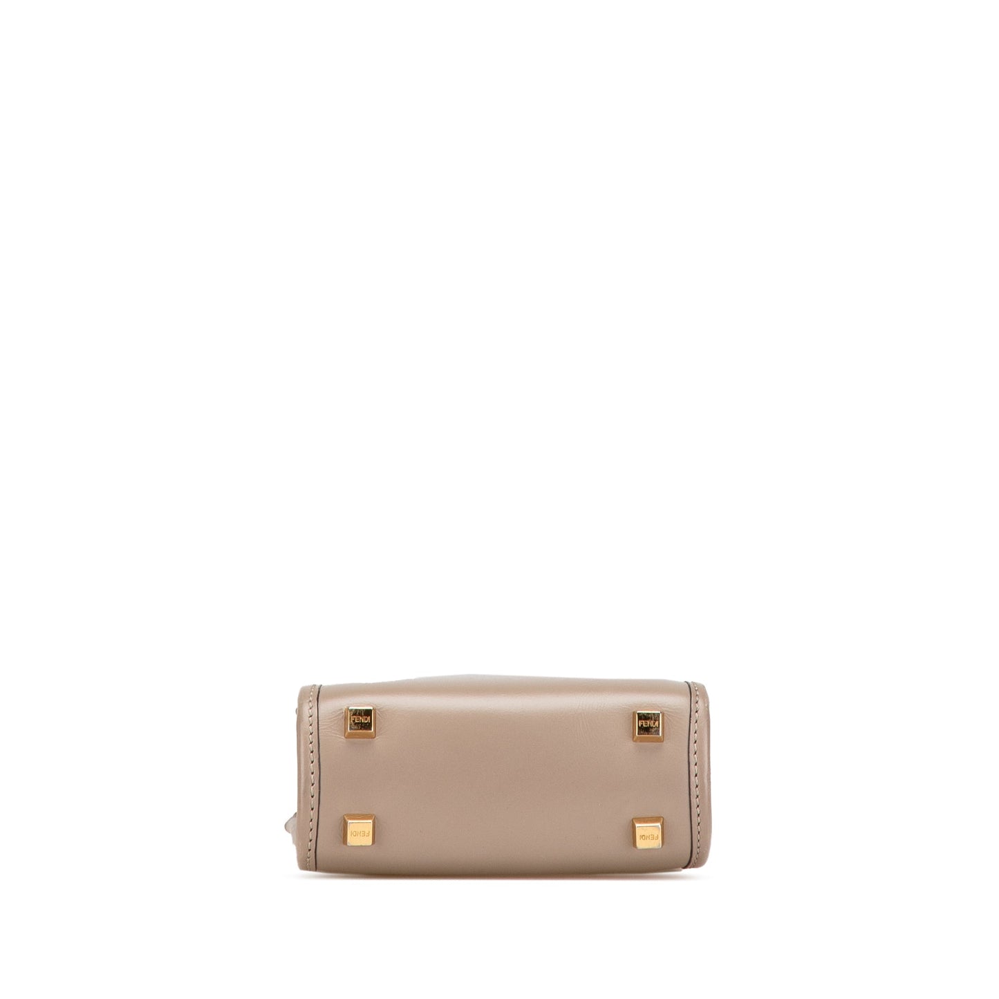 Beige Fendi Mini Leather Sunshine Shopper Tote Satchel