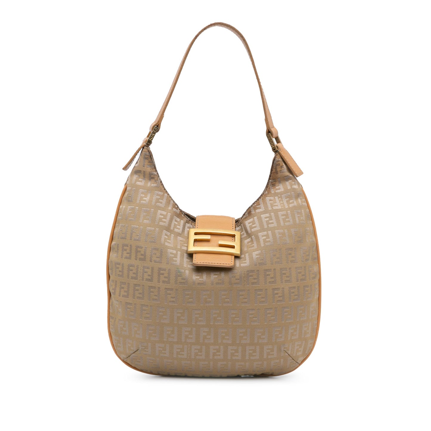 Beige Fendi Zucchino Canvas Hobo