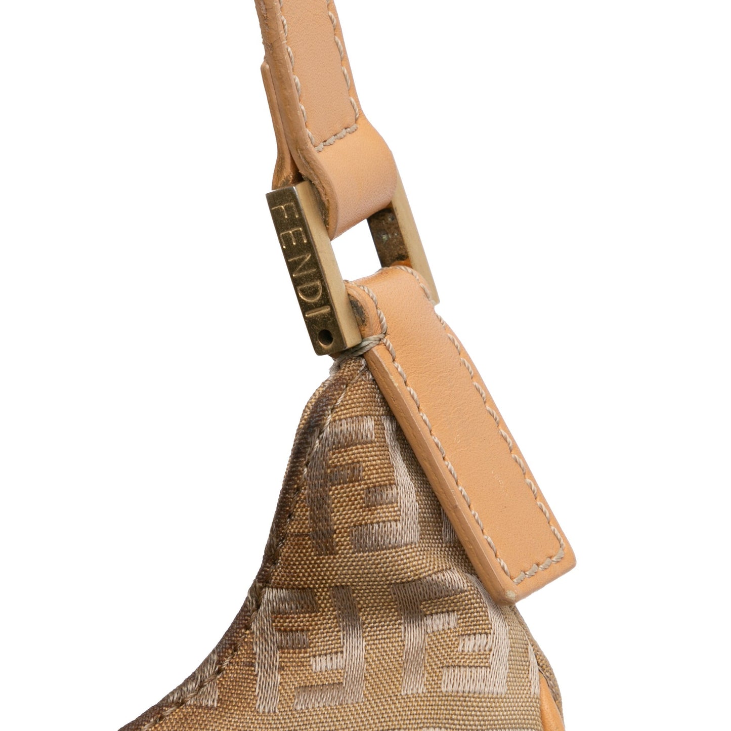 Beige Fendi Zucchino Canvas Hobo