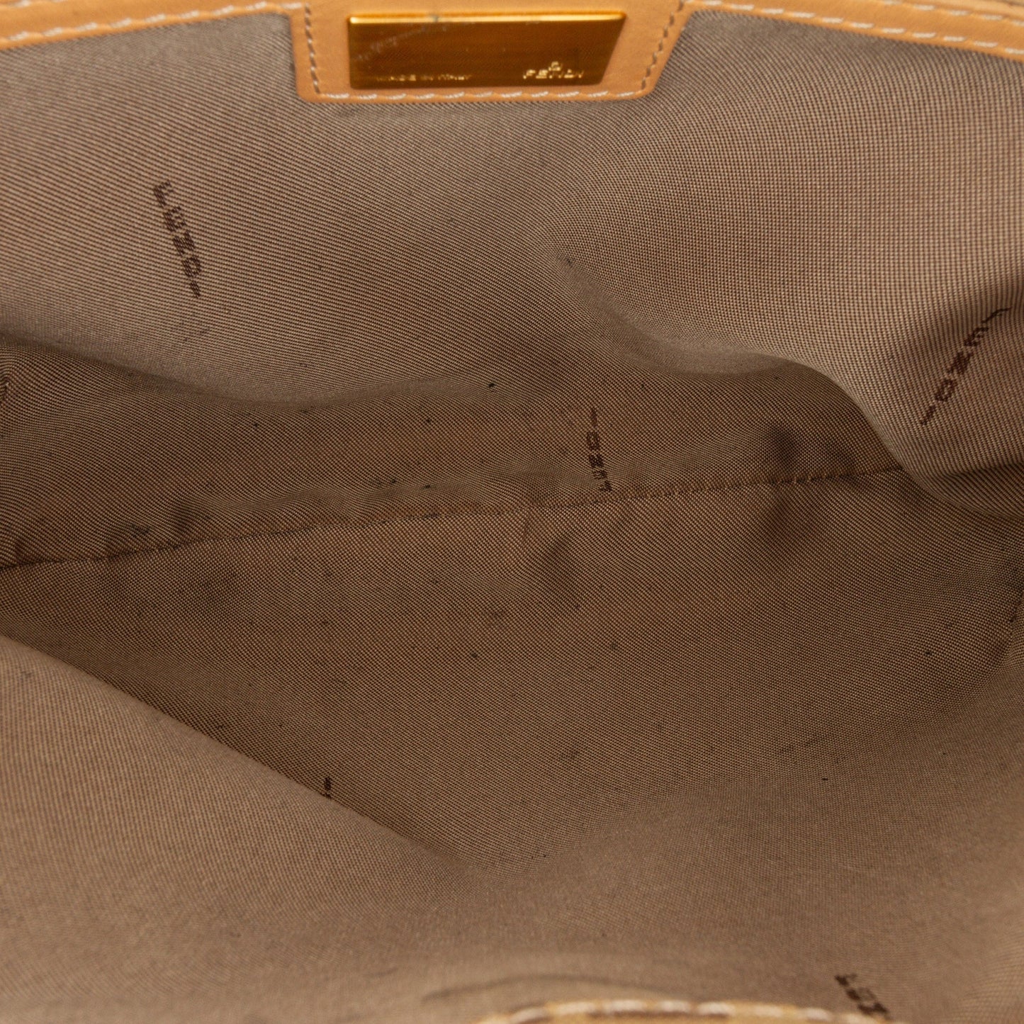 Beige Fendi Zucchino Canvas Hobo