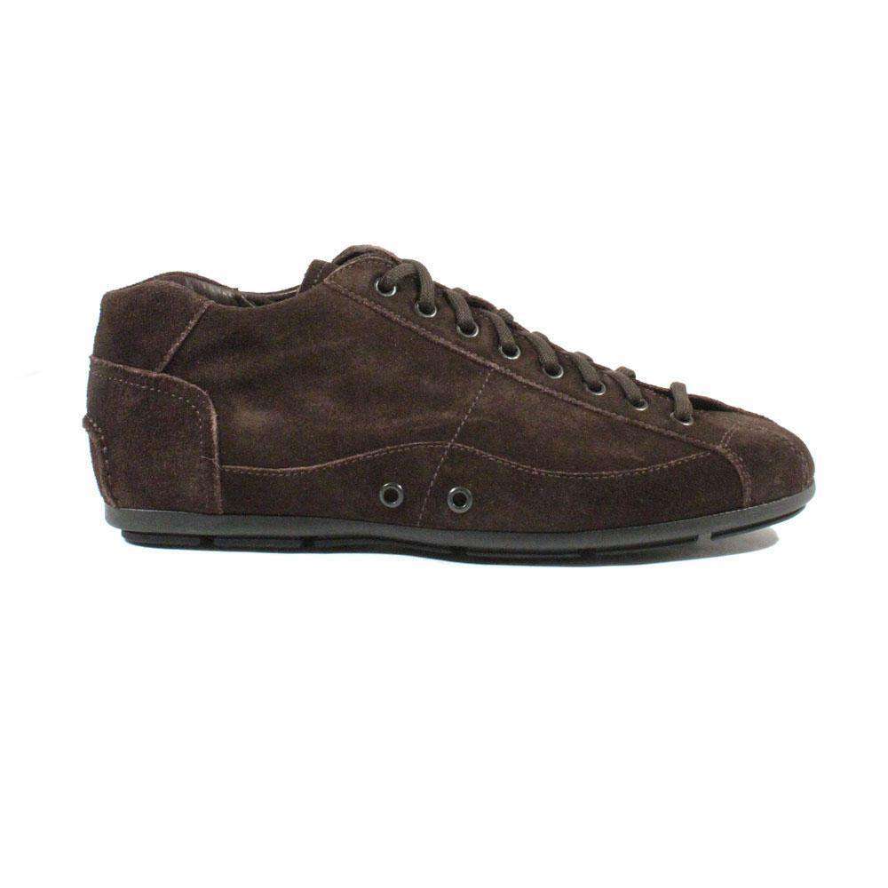 Prada Men's Brown Color Suede Sports Designer Shoes 2T1559 (PRM14)