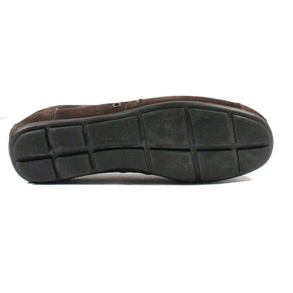 Prada Men's Brown Color Suede Sports Designer Shoes 2T1559 (PRM14)