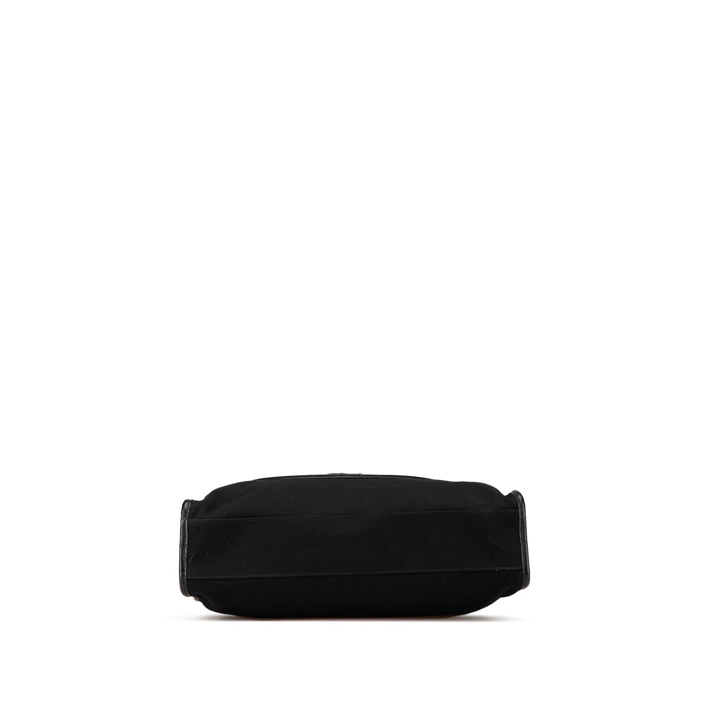 Black Fendi Canvas Logo Patch Tote
