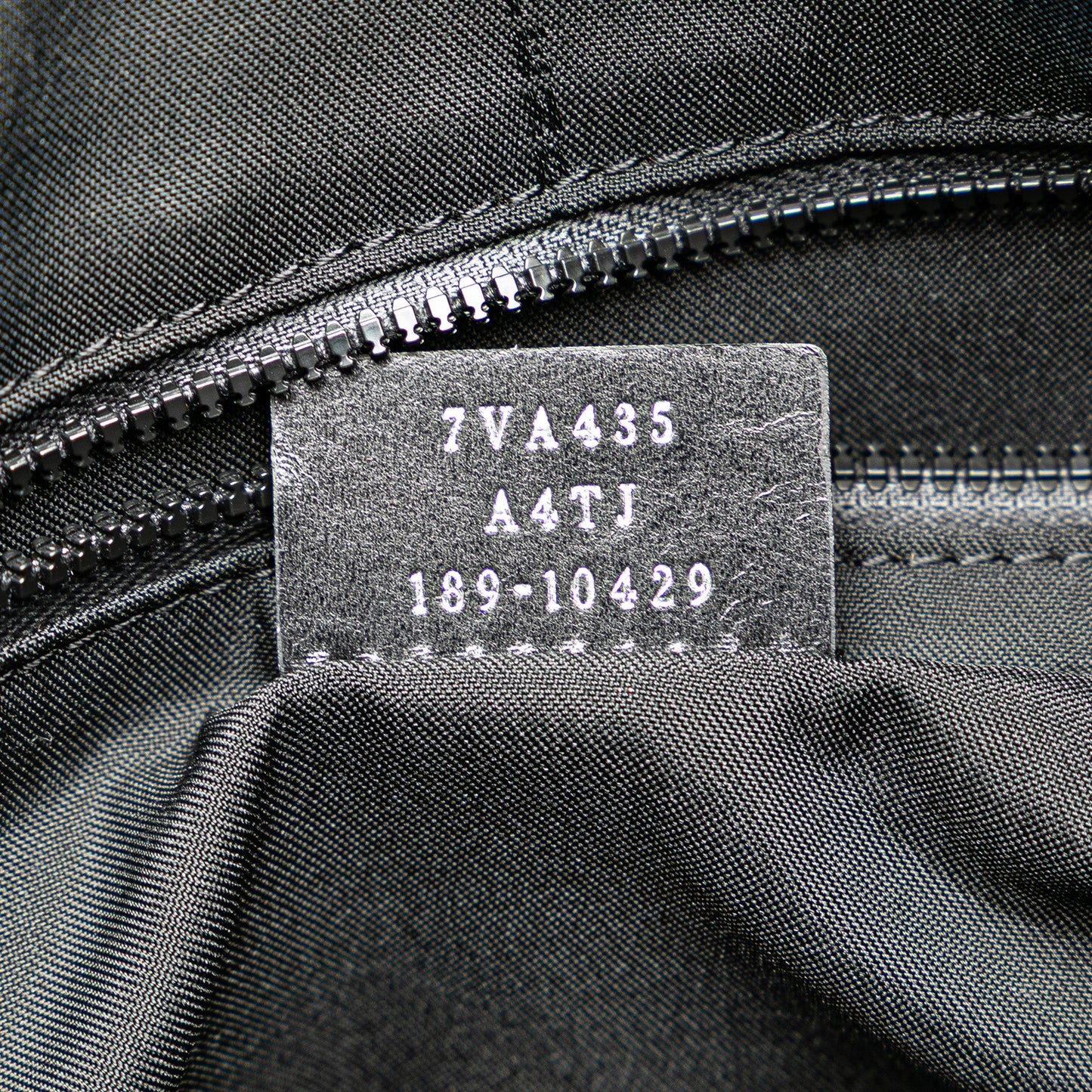 Black Fendi Canvas Logo Patch Tote