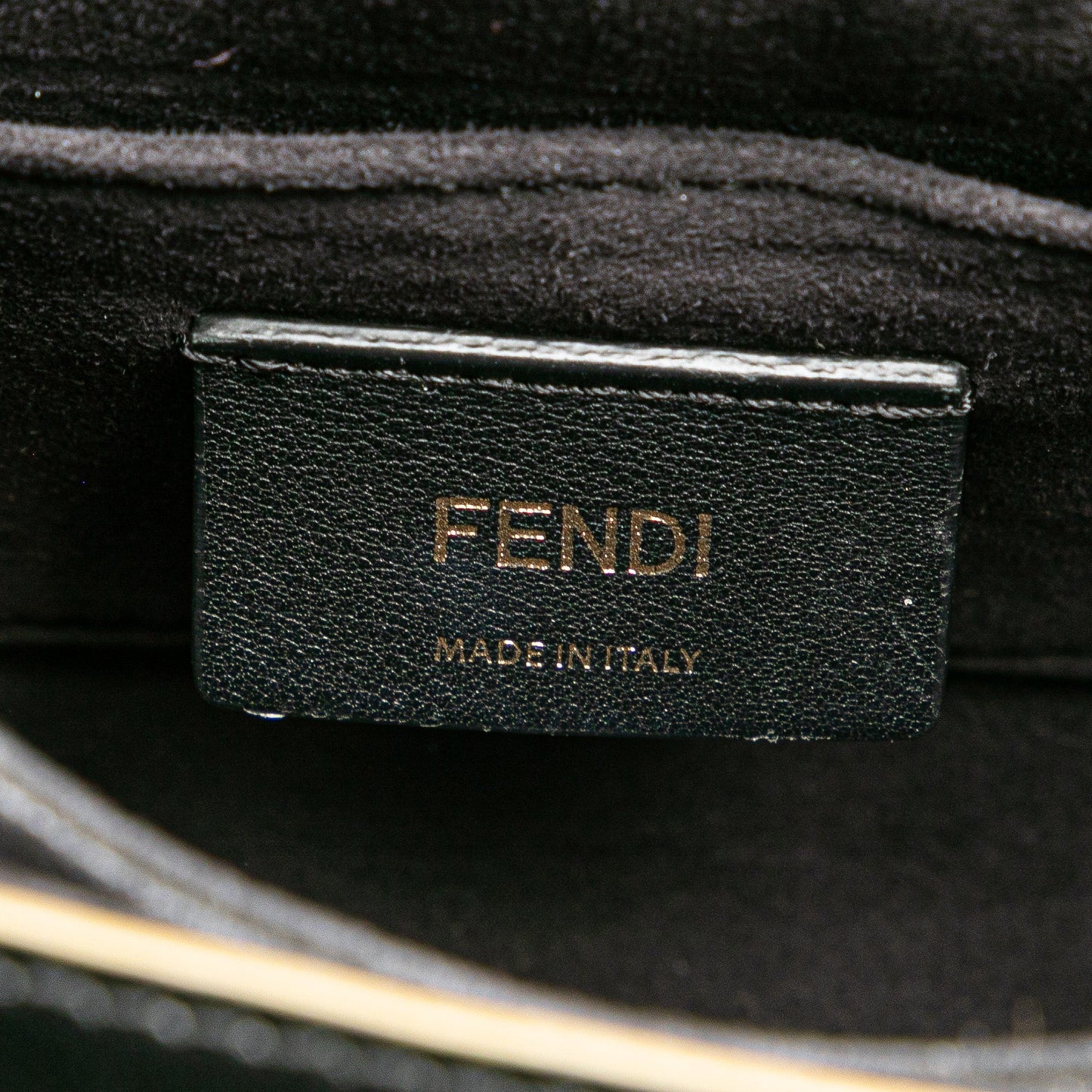 Black Fendi Small Leather Kan I Crossbody