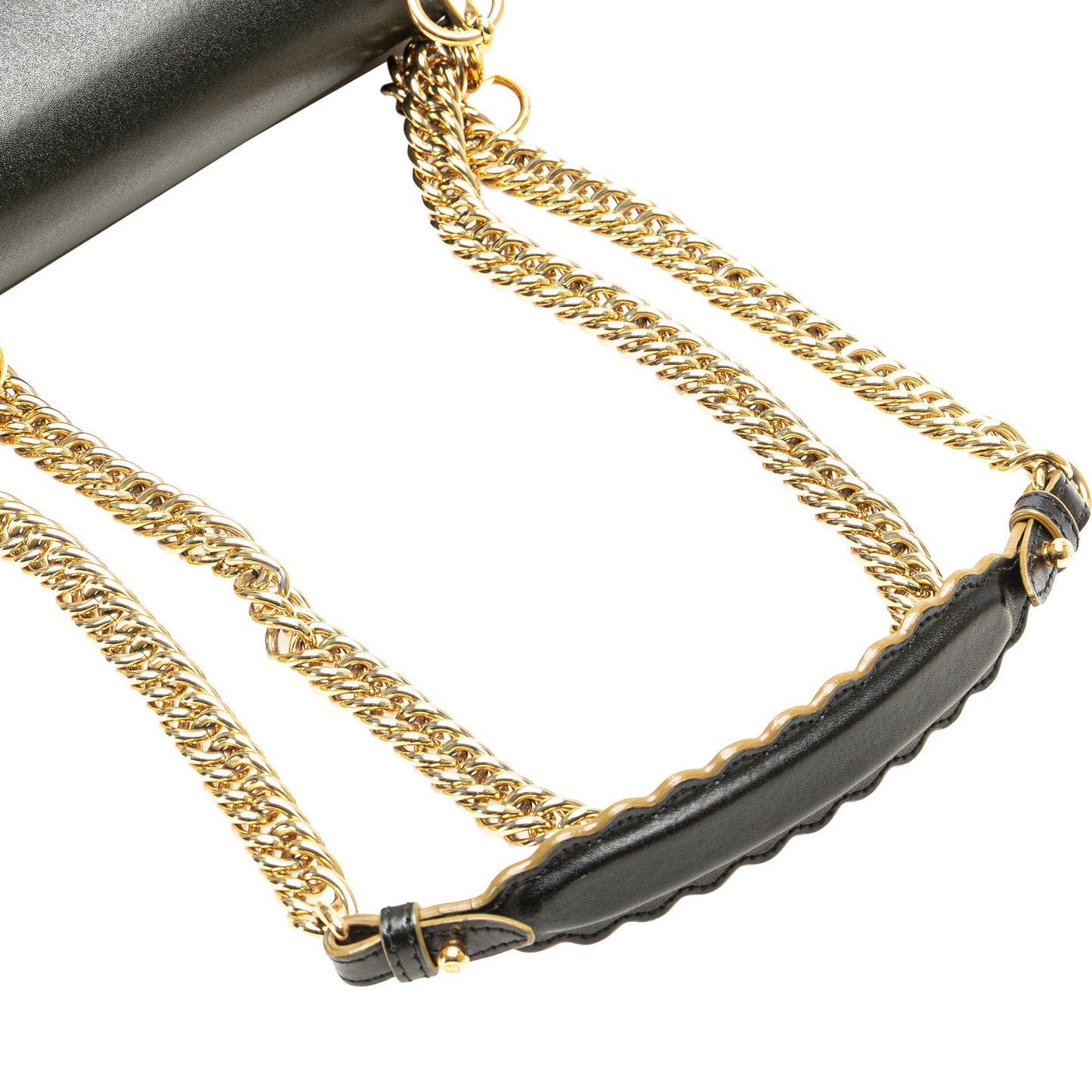 Black Fendi Small Leather Kan I Crossbody