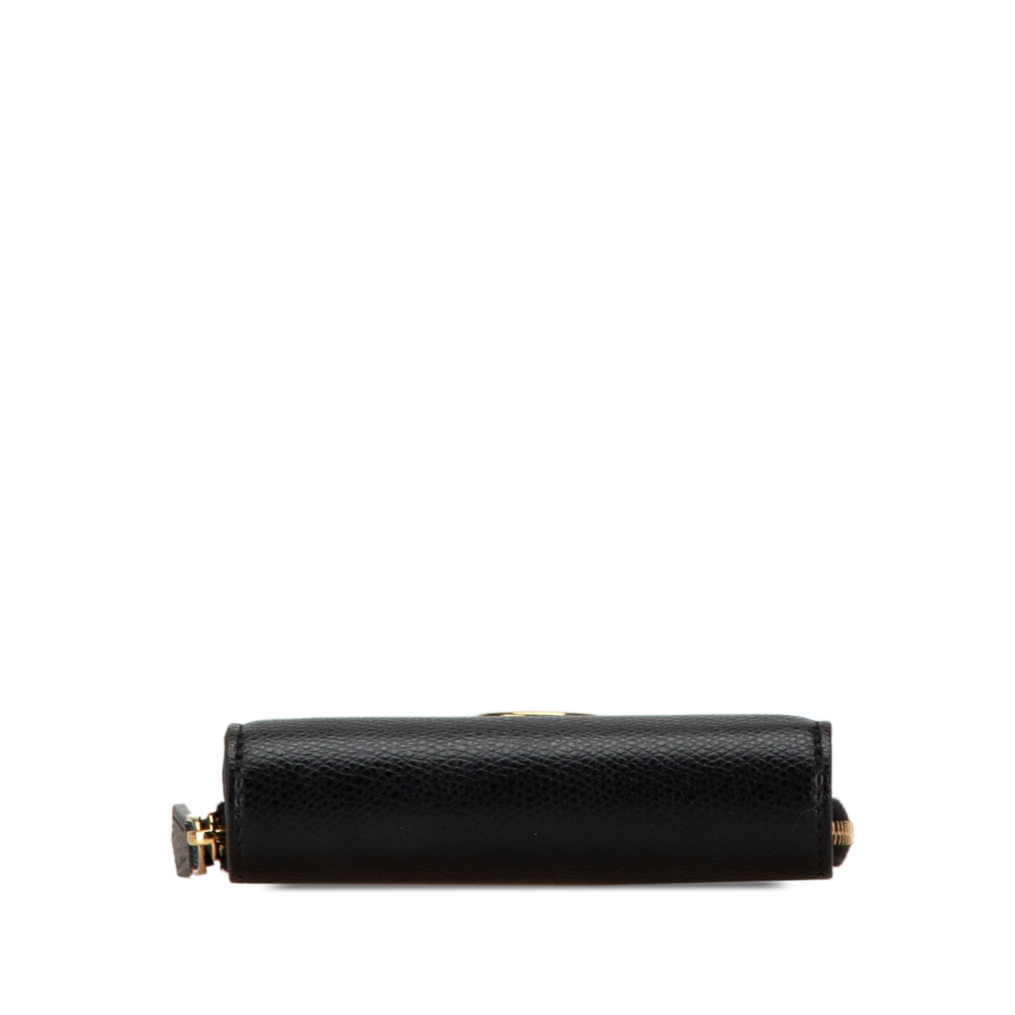 Black Fendi F Is Fendi Leather Zip Around Bifold Compact Wallet