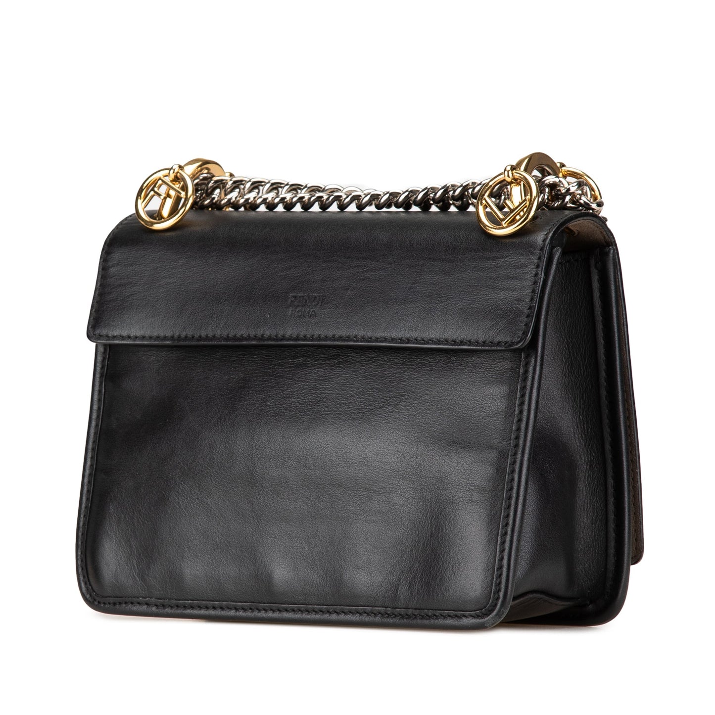 Black Fendi Small Leather Kan I F Crossbody