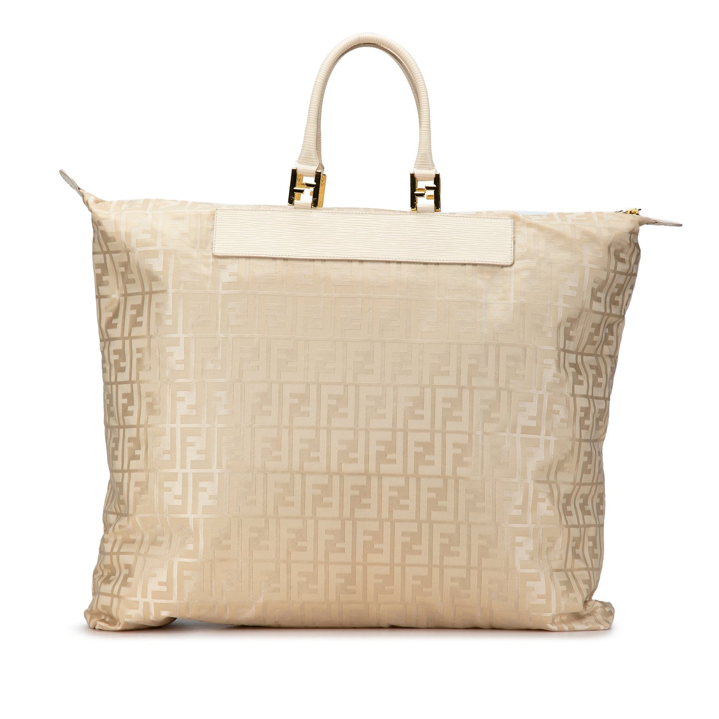 Beige Fendi Zucca Nylon Travel Bag
