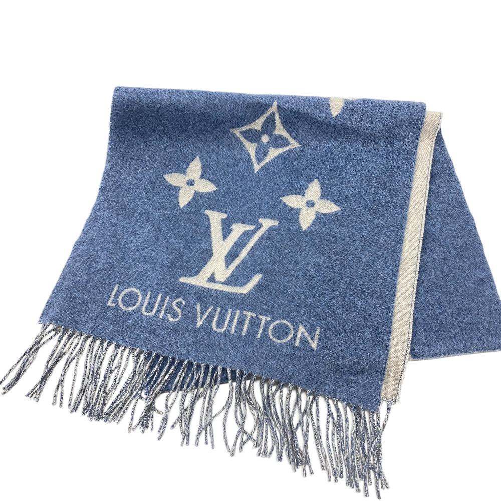 LOUIS VUITTON Scarf M75704 cashmere gray Escalp Reykjavik Women Used
