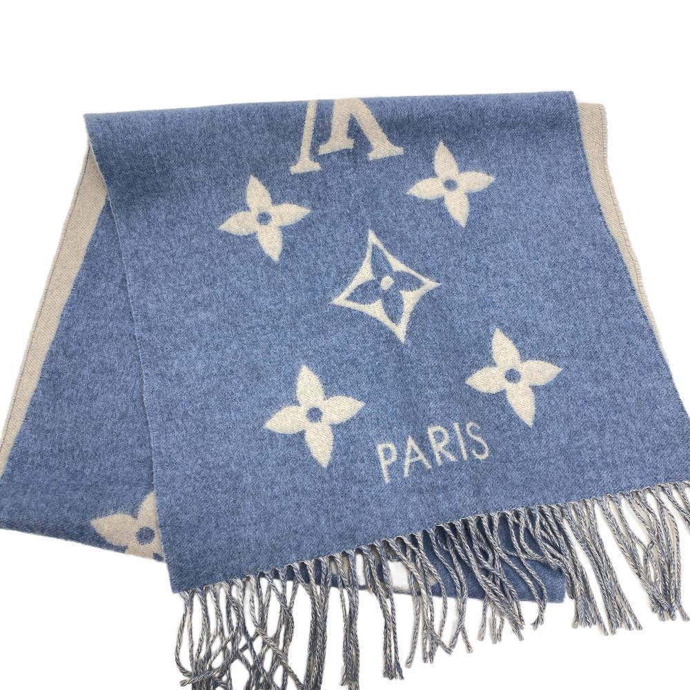 LOUIS VUITTON Scarf M75704 cashmere gray Escalp Reykjavik Women Used