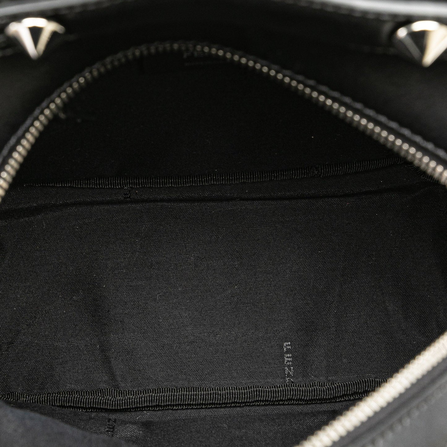 Black Fendi Mini By The Way Leather Ribbon Pearl Backpack