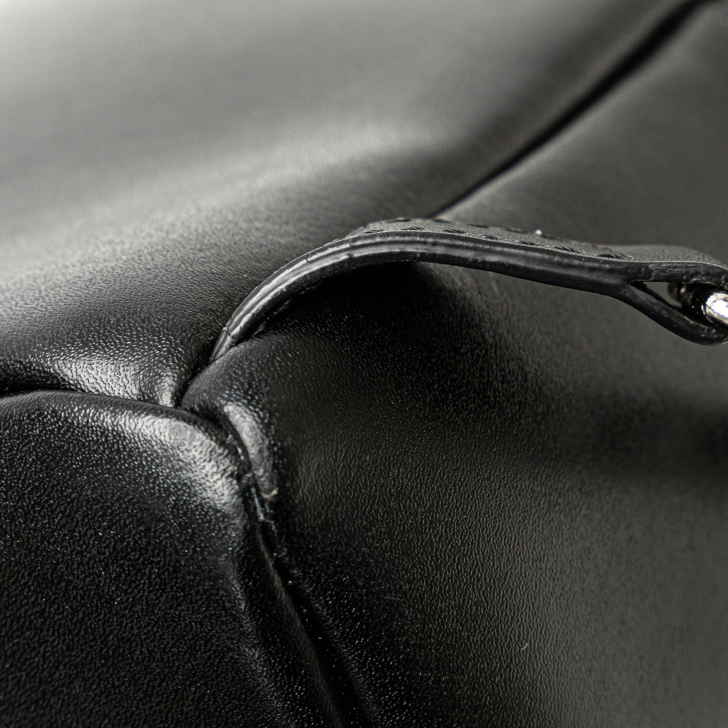 Black Fendi Mini By The Way Leather Ribbon Pearl Backpack