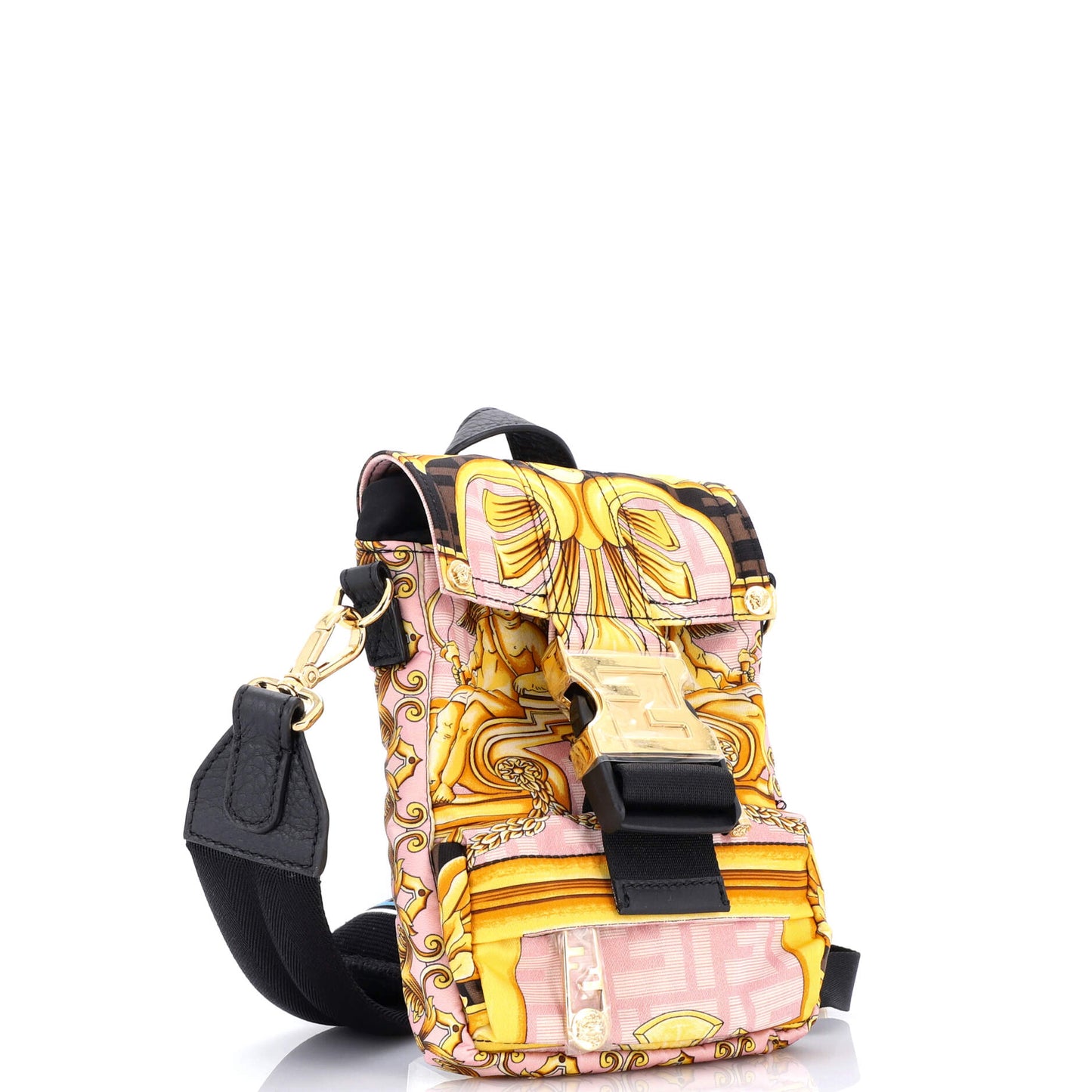 x Versace Fendace Fendiness Backpack Printed Zucca Nylon Mini