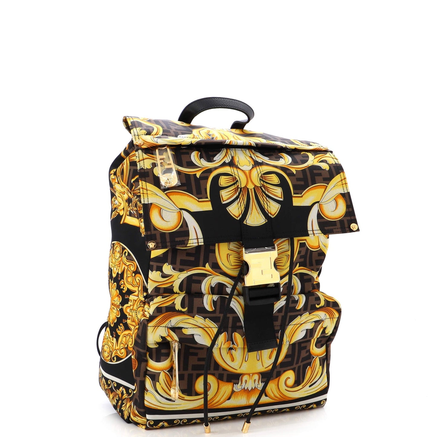 x Versace Fendace Fendiness Backpack Printed Zucca Nylon Medium